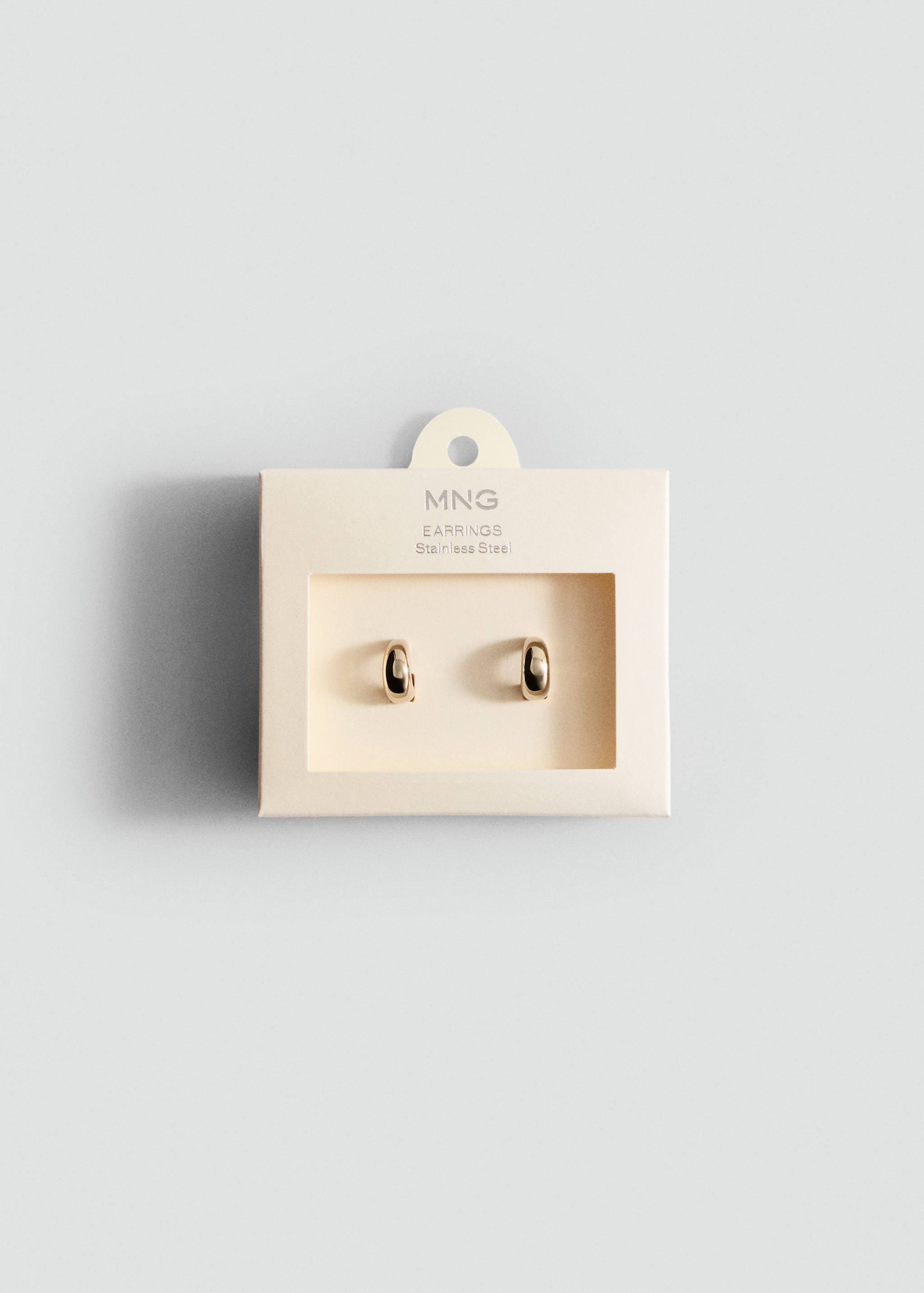 Boucles d'oreilles créoles volumineuses en acier inoxydable - Détail de l'article 2