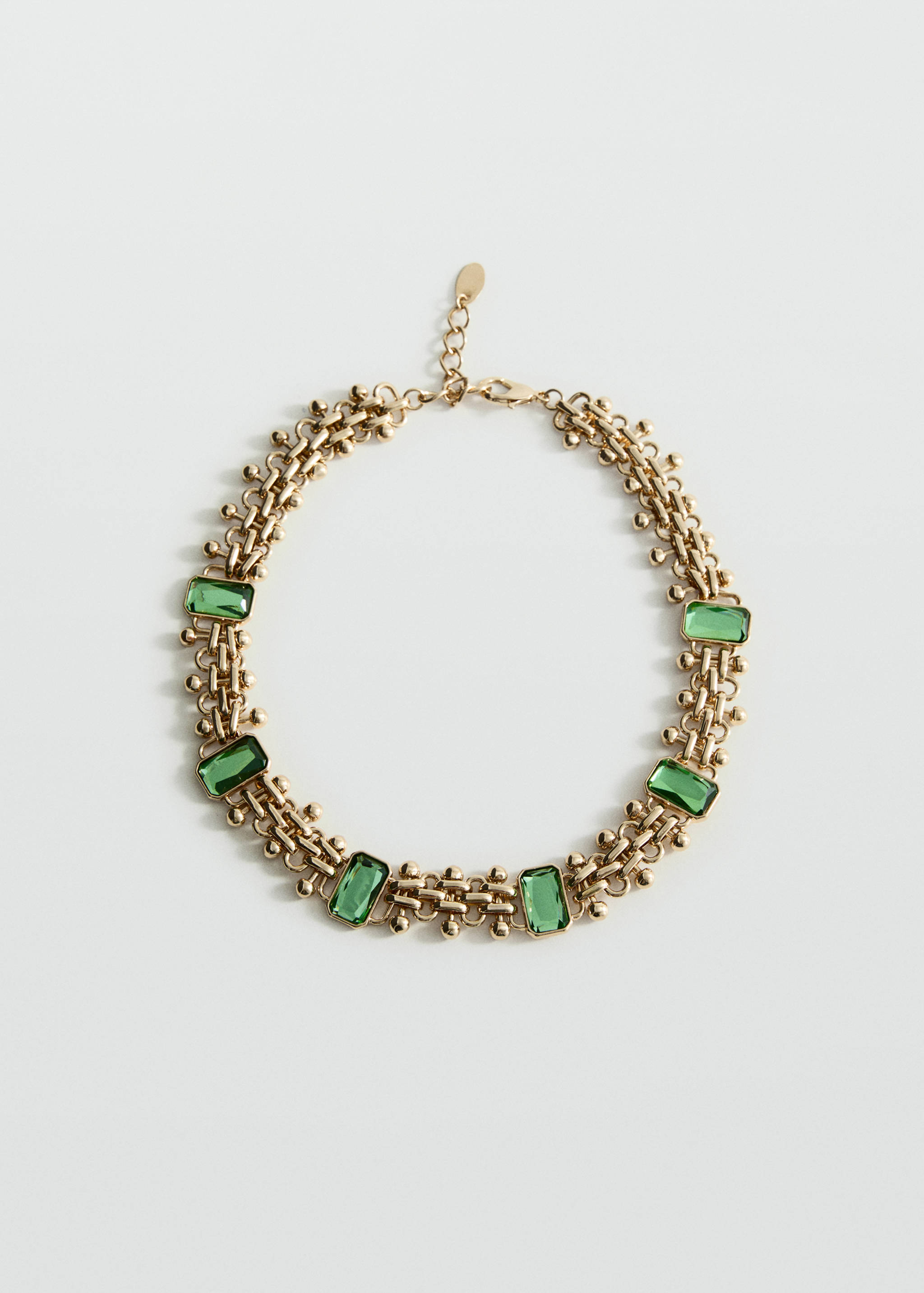 Beaded resin chain link necklace - Article without model