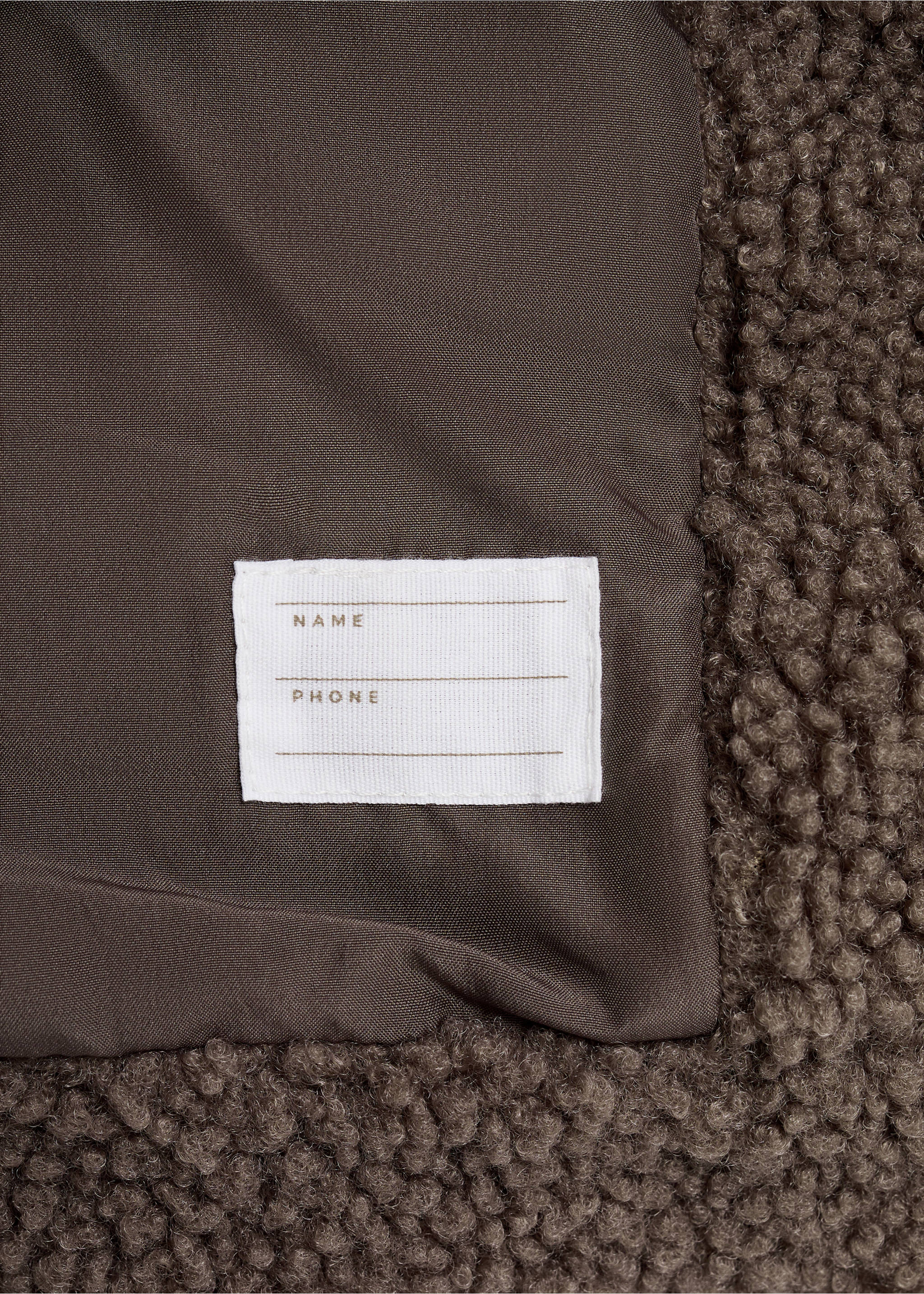 羊毛皮效果大衣 - null, 褐色. Ref: 17016331-00.