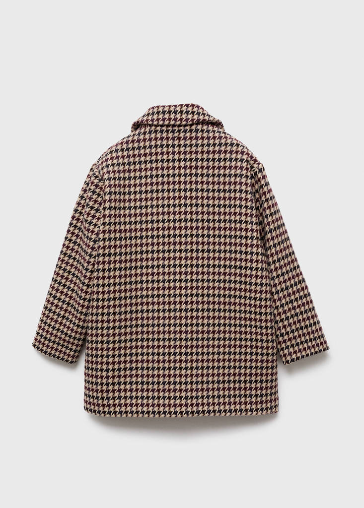 Houndstooth coat — Wine