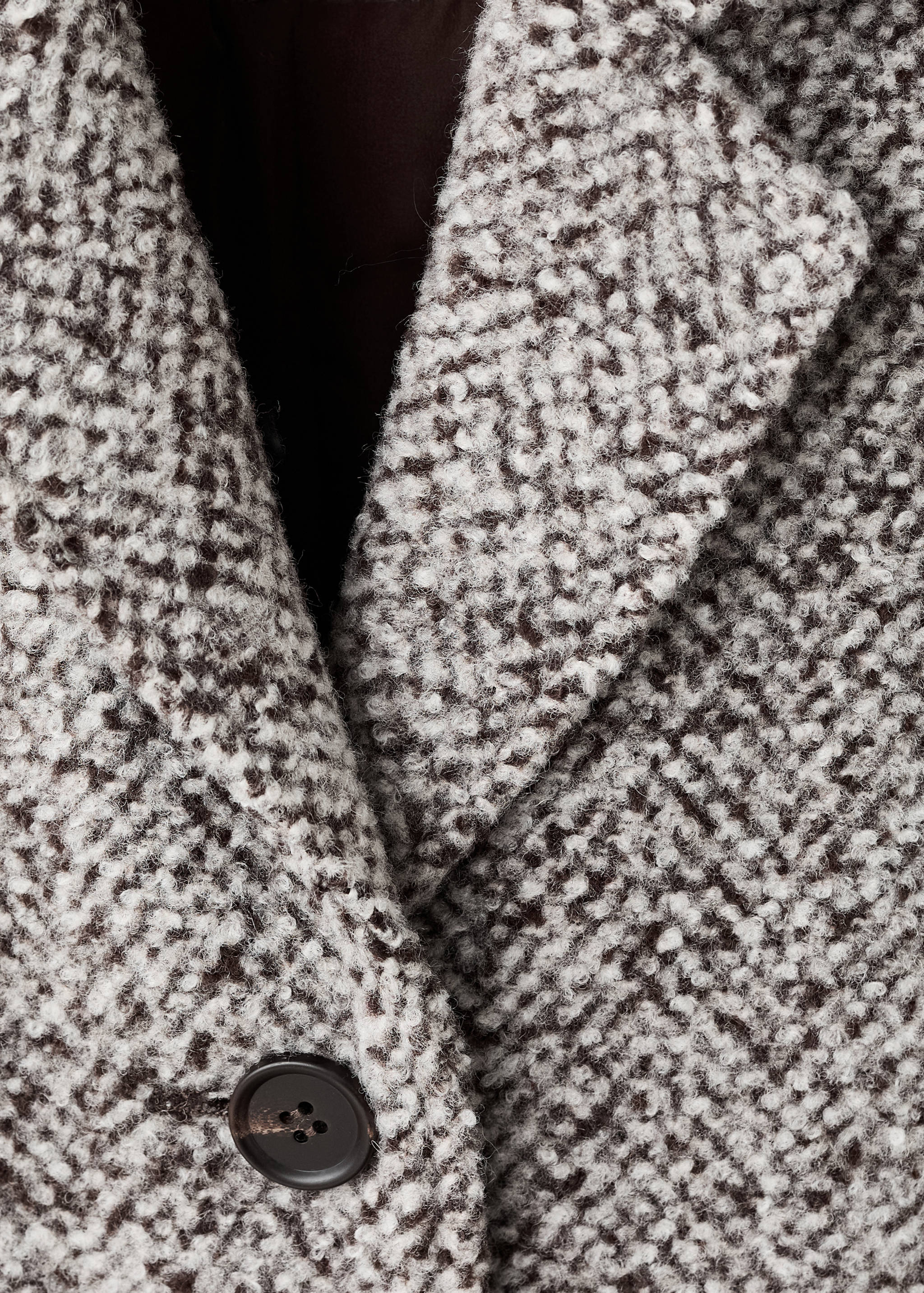 Flecked wool-blend coat - Details of the article 0