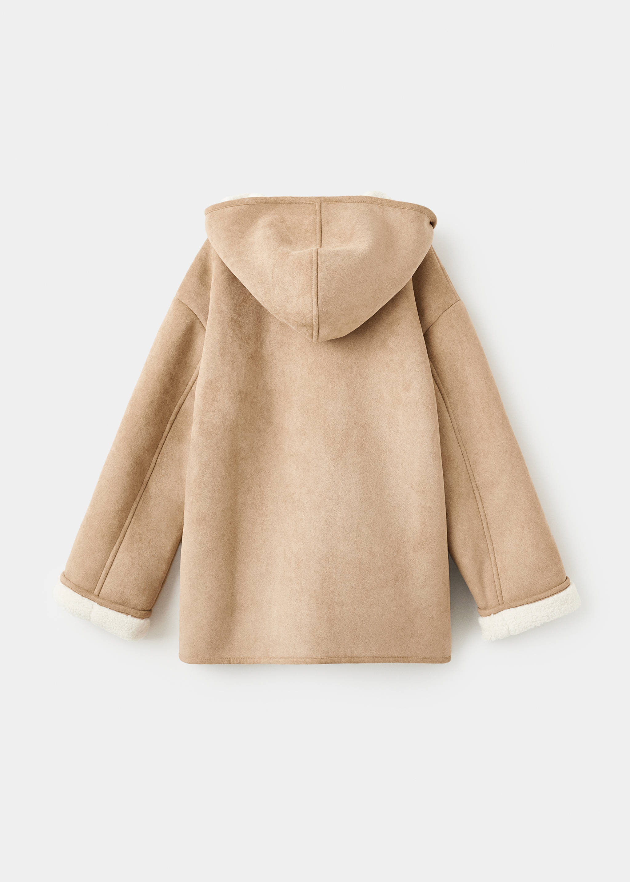 Shearling-effect hooded coat - Reverse of the article