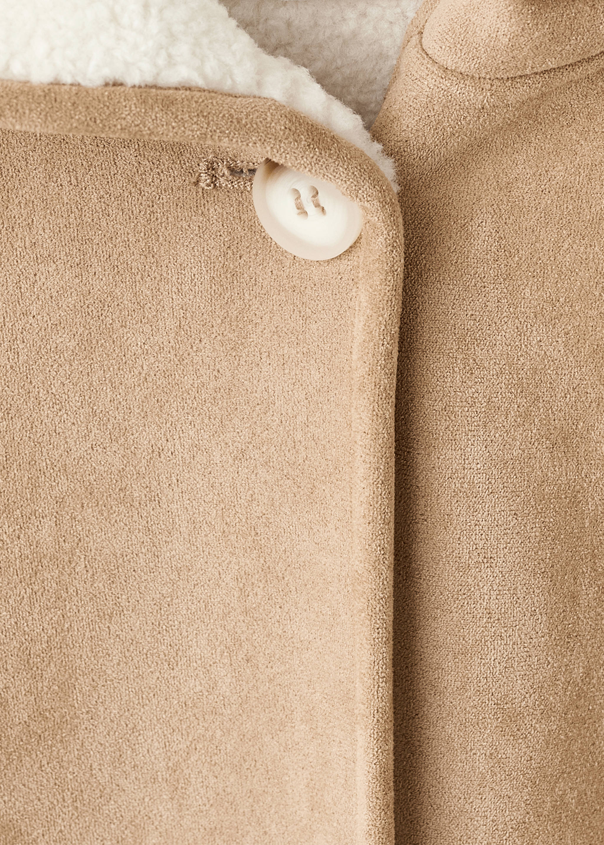 Shearling-effect hooded coat - Details of the article 8
