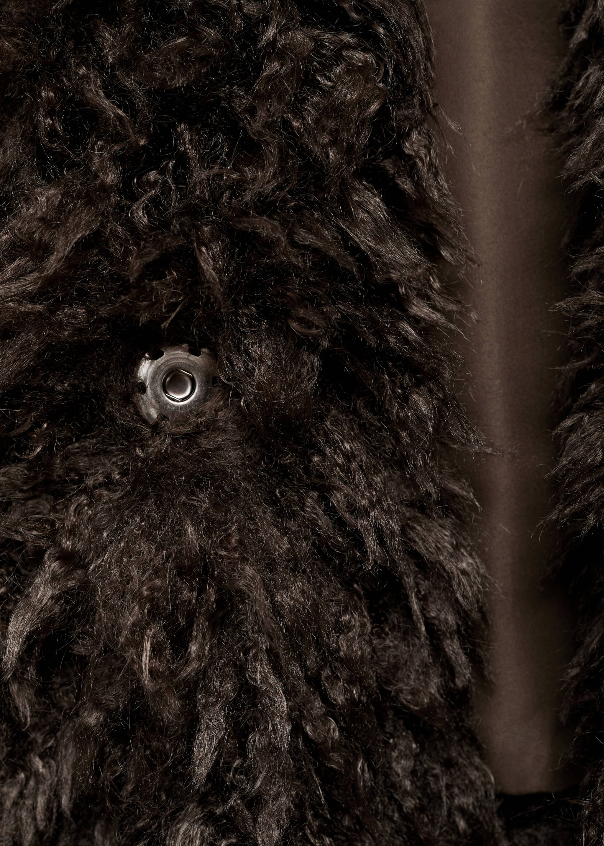 Short faux-fur coat - Details of the article 0