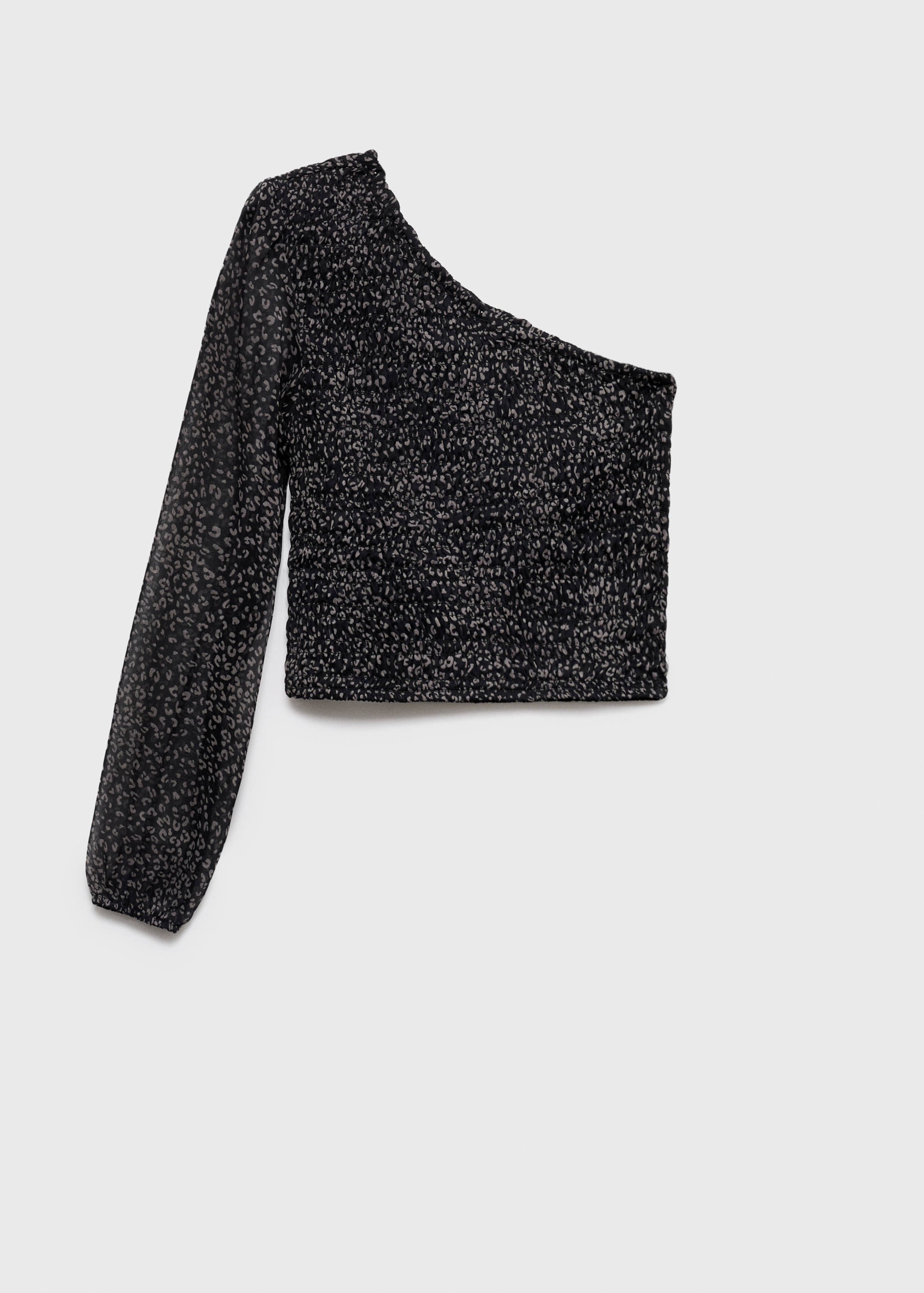 Asymmetrical leopard-print blouse - Article without model
