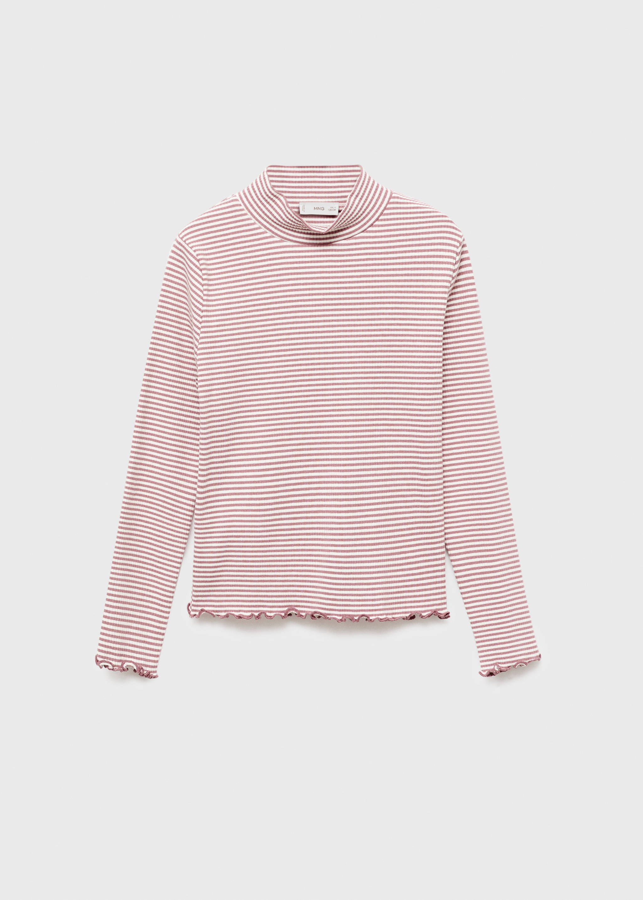 Scalloped hem striped t-shirt - Article without model