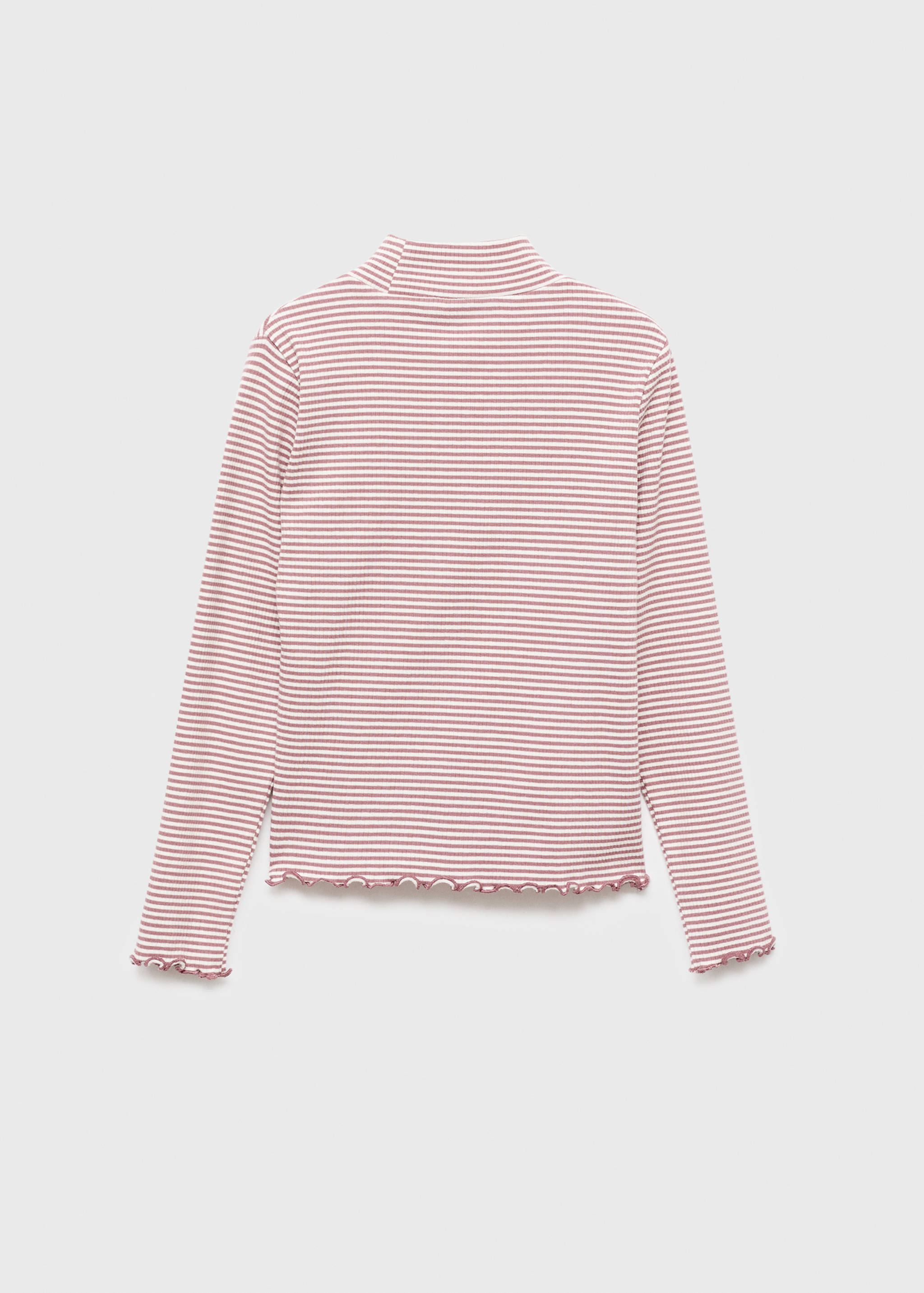 Scalloped hem striped t-shirt - Reverse of the article