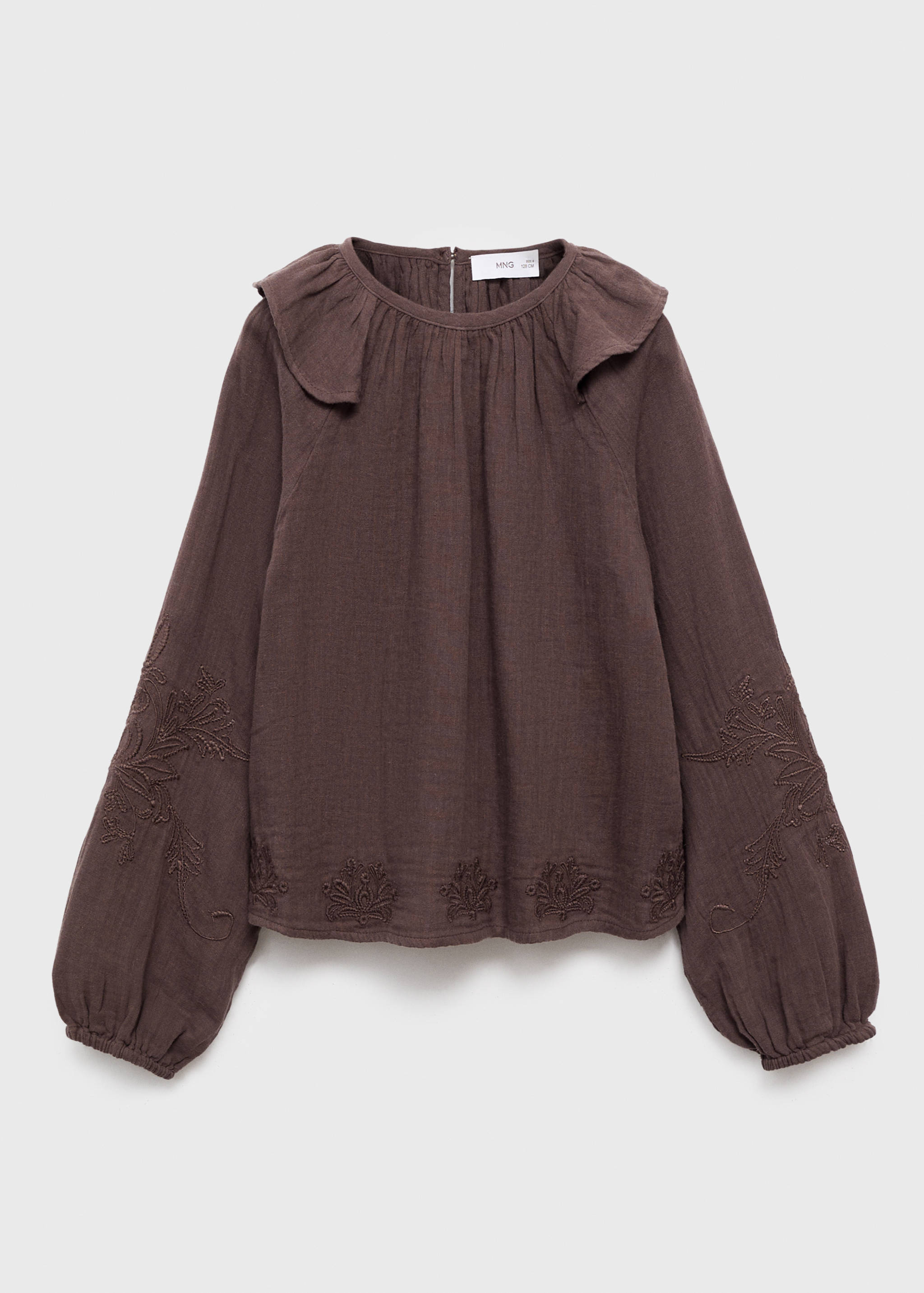 Ruffled embroidered blouse - Article without model