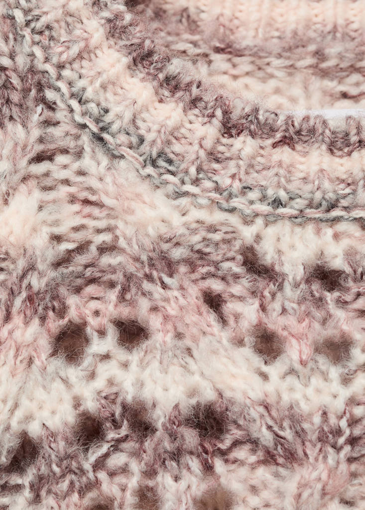 Marbled knitted sweater — Wine