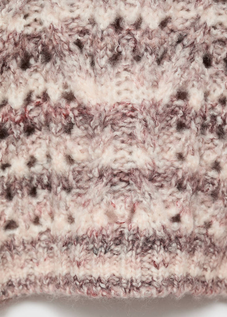 Marbled knitted sweater — Wine