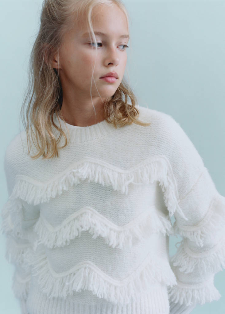 Fringes knit sweater — Off White