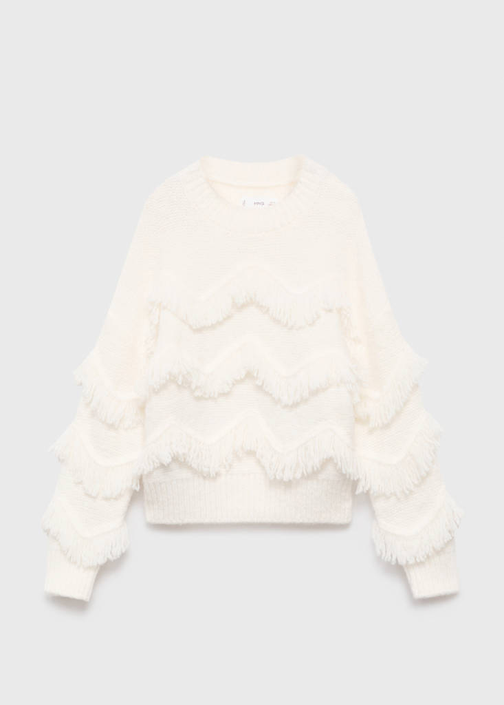Fringes knit sweater — Off White