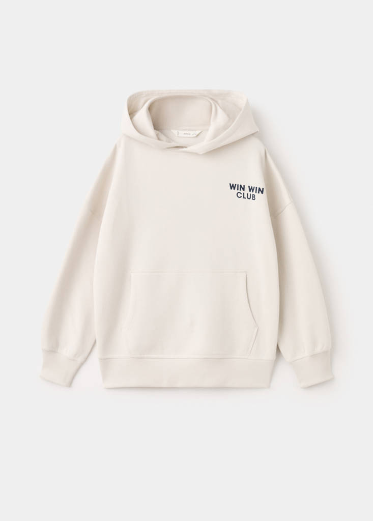 Printed cotton sweatshirt — Ice Grey