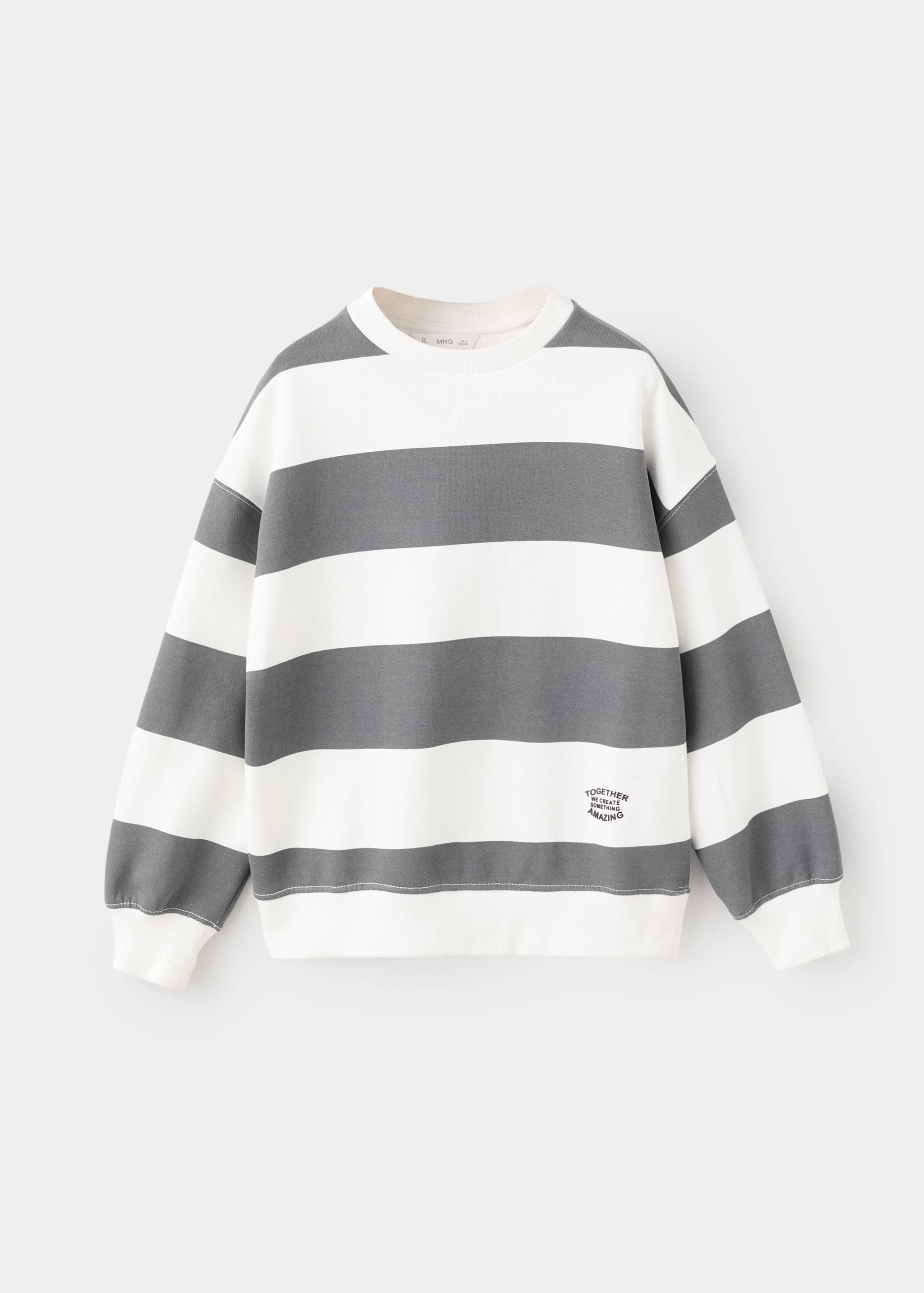 Striped cotton-blend sweatshirt - Article without model