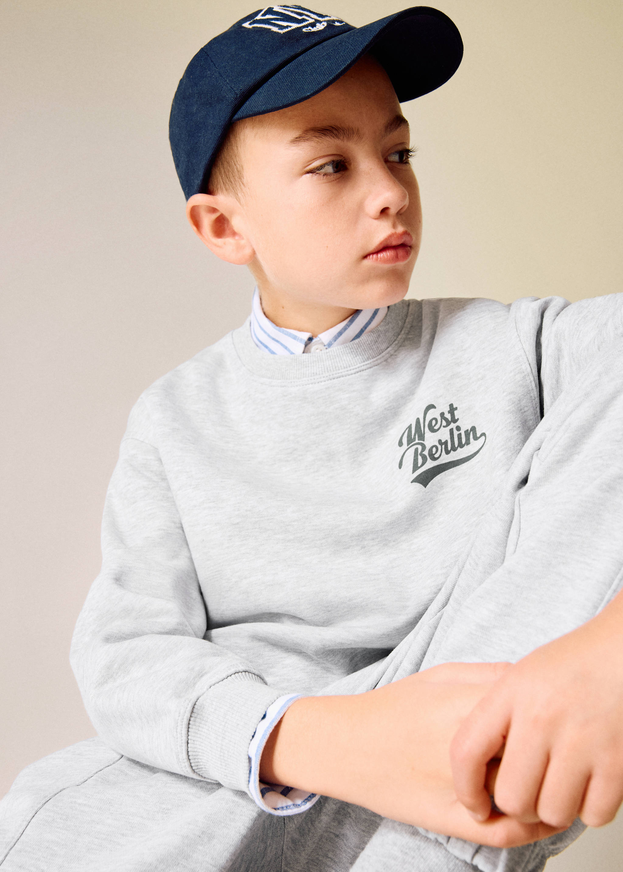 Sweat-shirt coton imprimé - Plan moyen