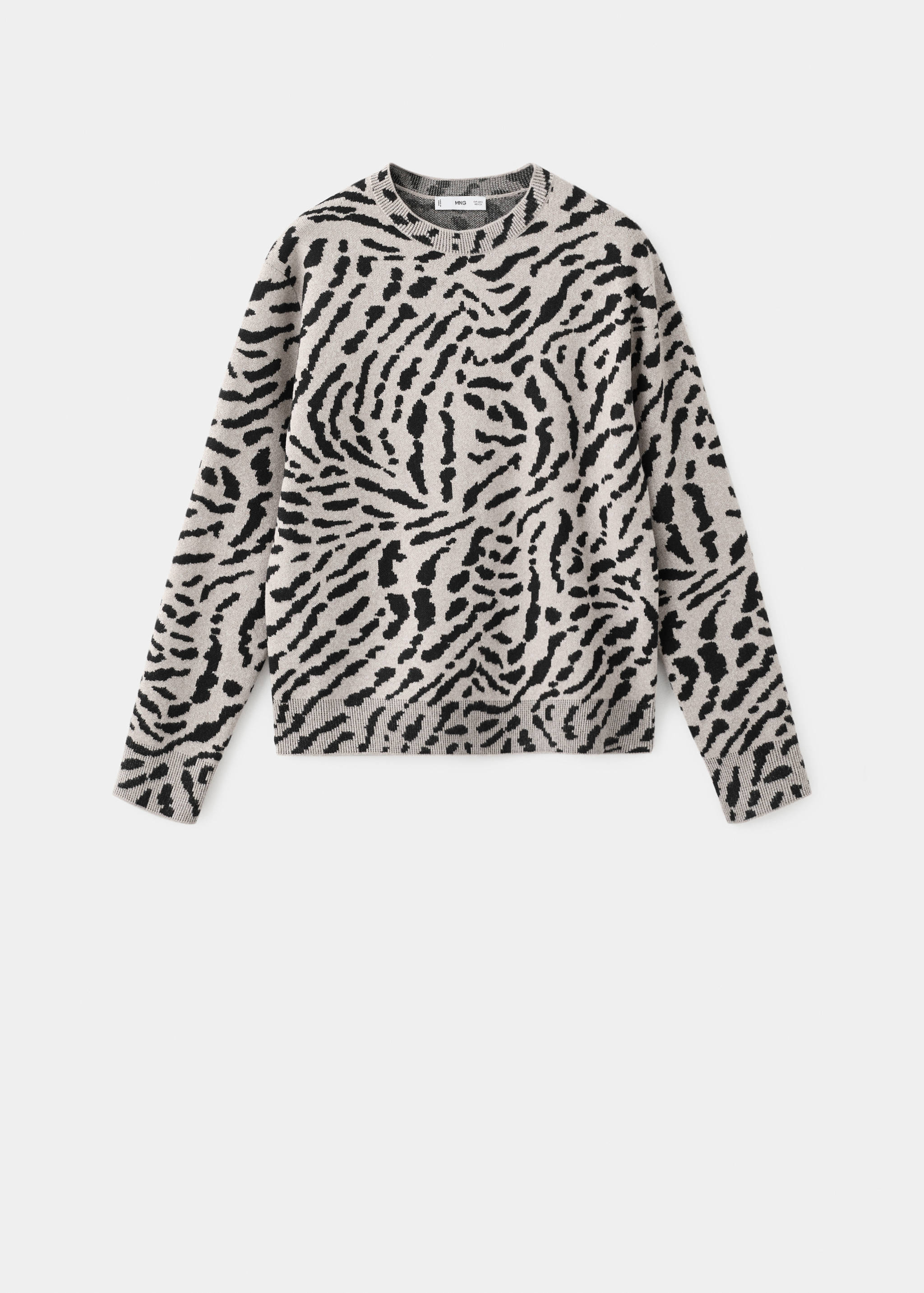 Animal-print knitted sweater - Article without model