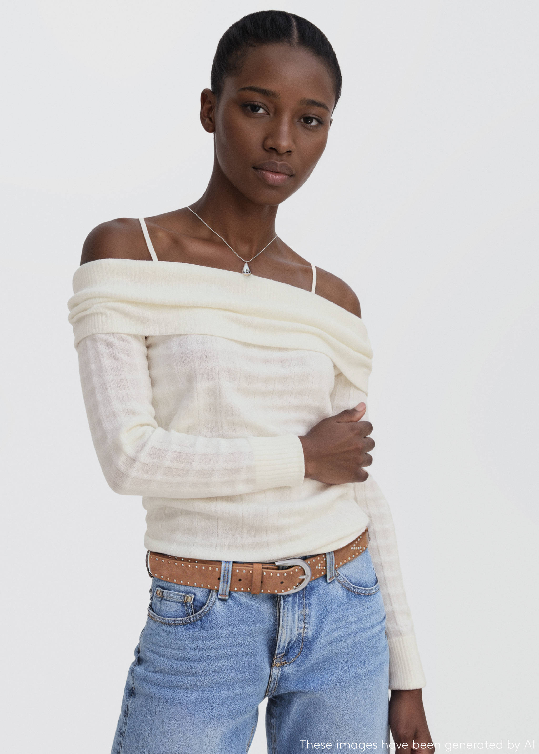 Straplez kazak - Orta plan