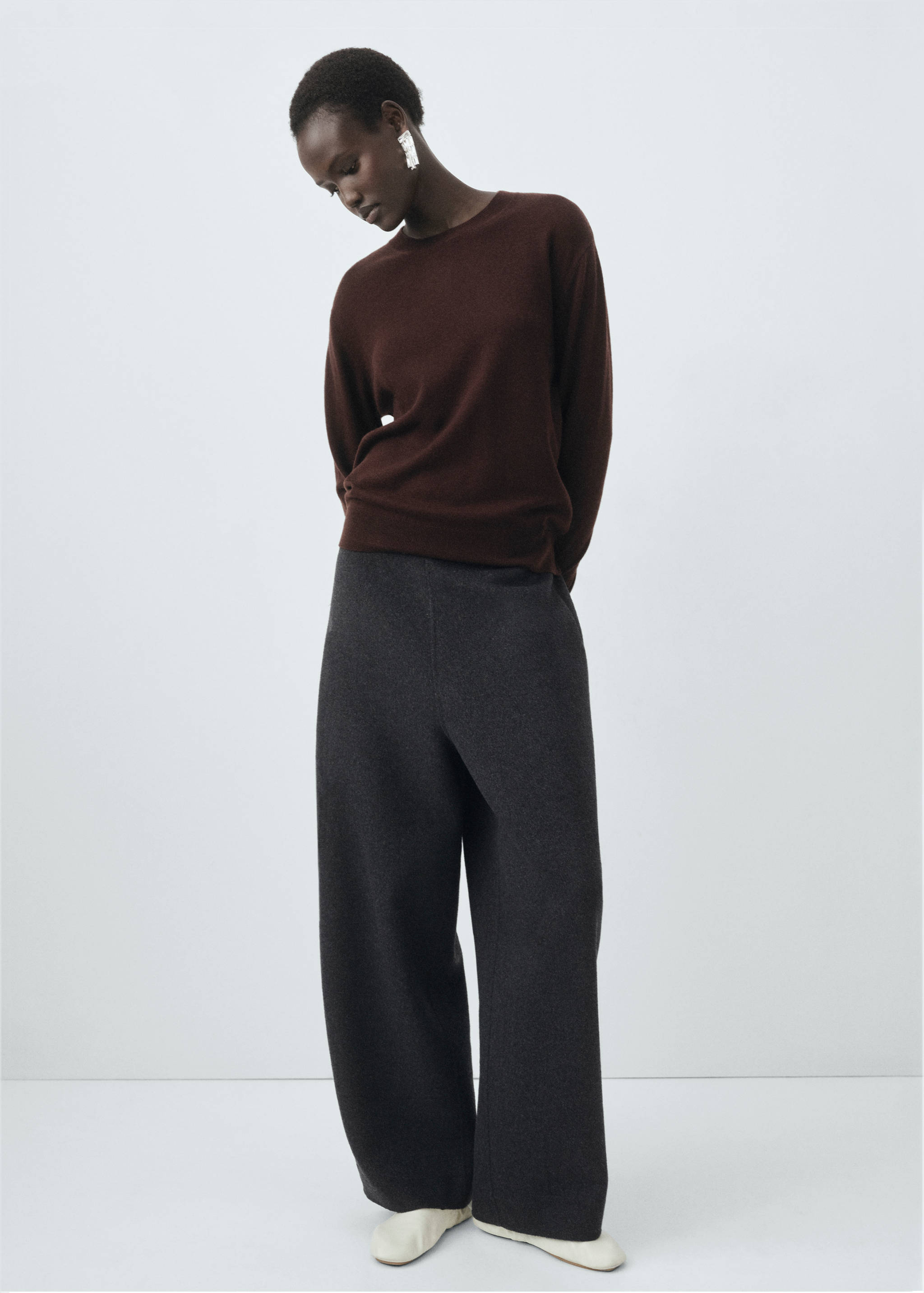 Camisola de malha fina de 100% lã - Plano geral