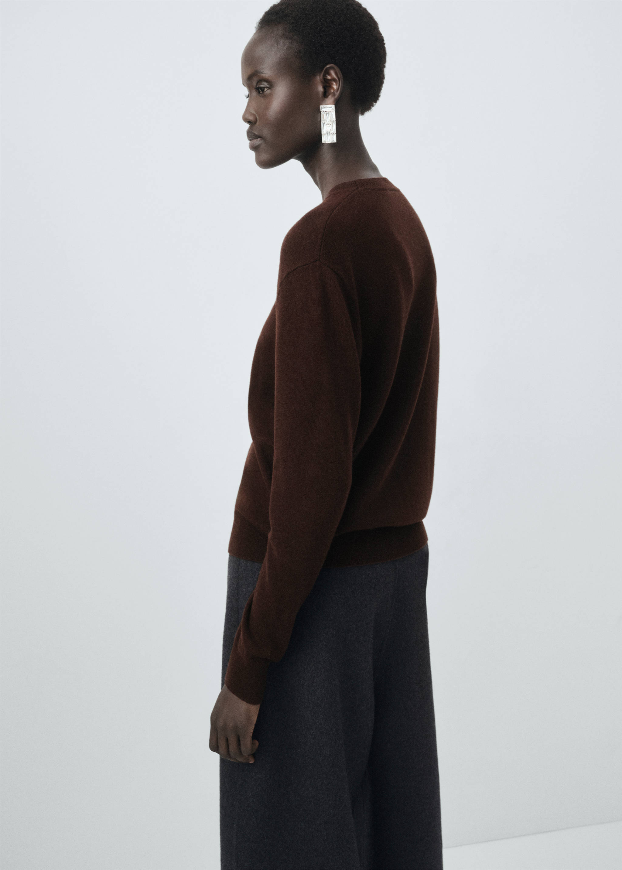 Camisola de malha fina de 100% lã - Verso do artigo