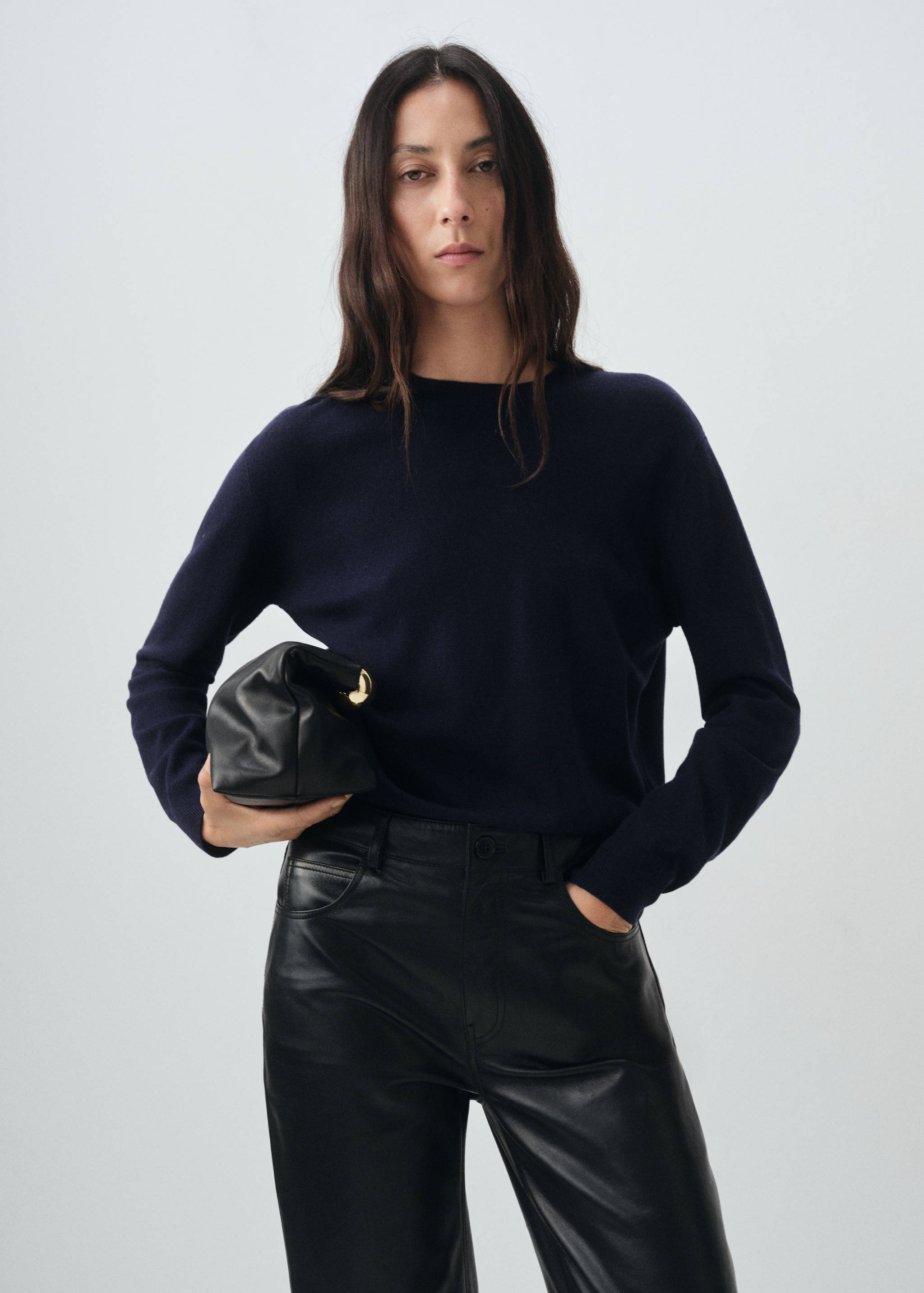 Camisola de malha fina de 100% lã - Plano médio