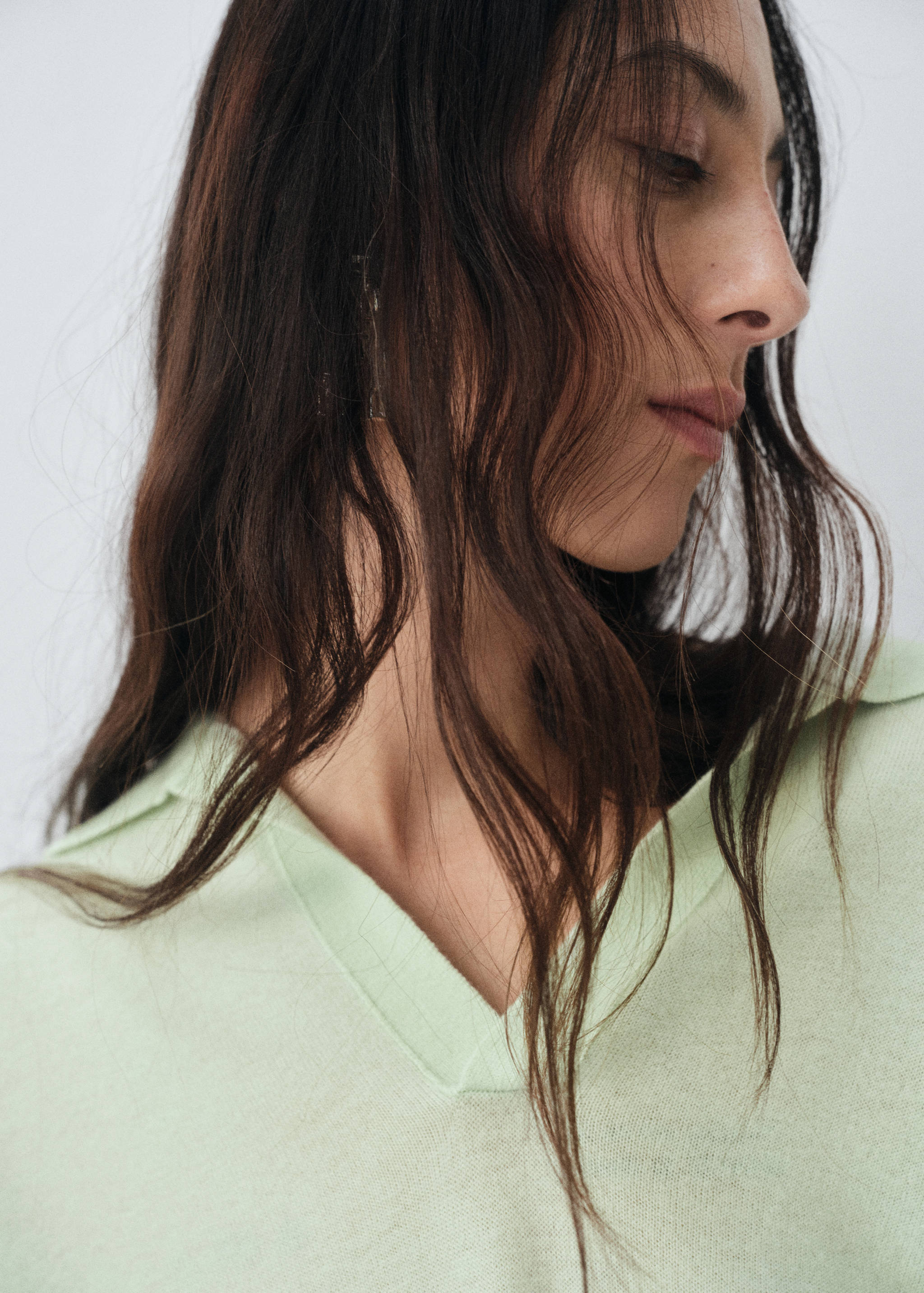 100% wool polo-neck sweater - Details of the article 2