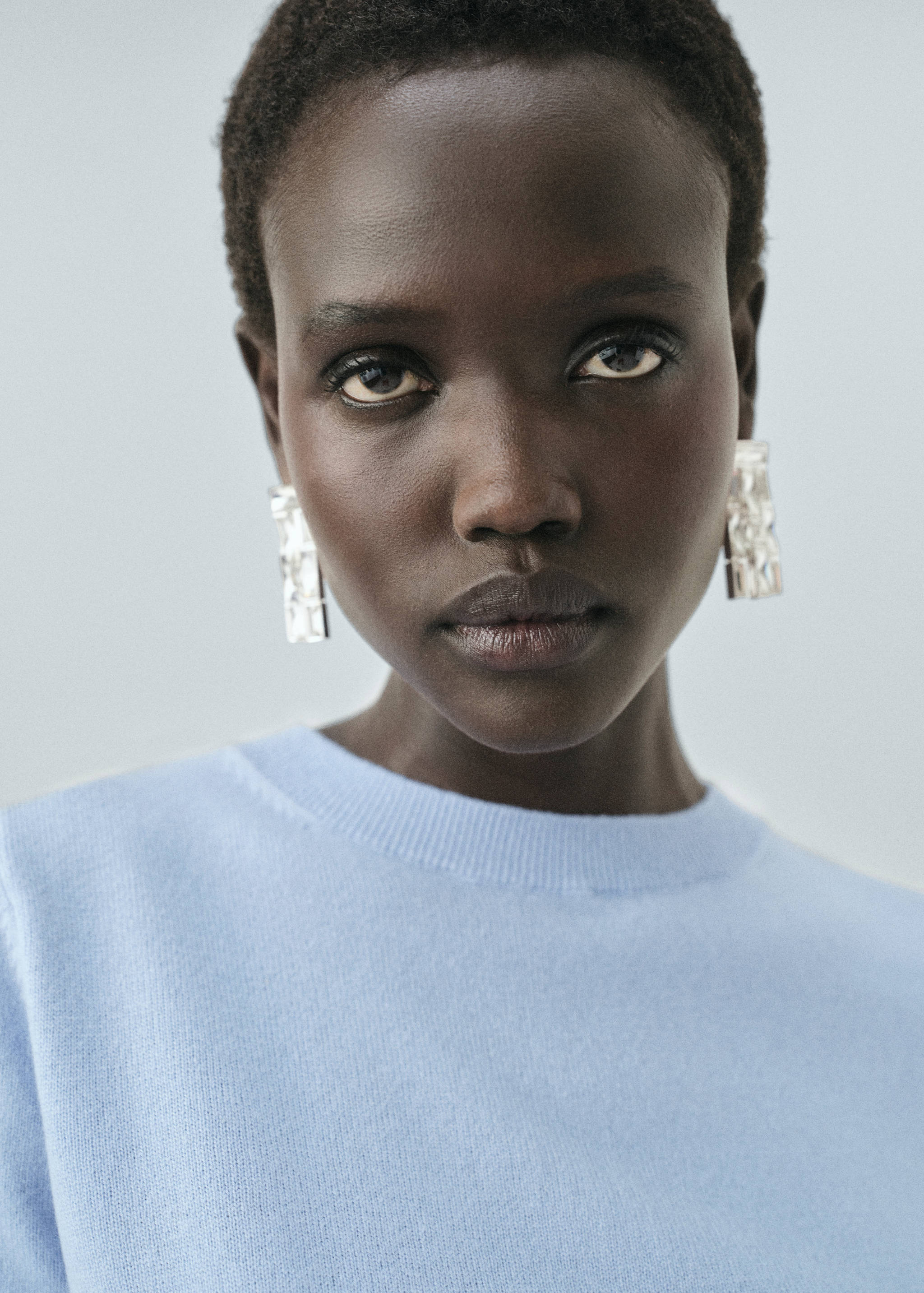 Pulover de lână cu mânecă scurtă - Detaliu al articolului 1