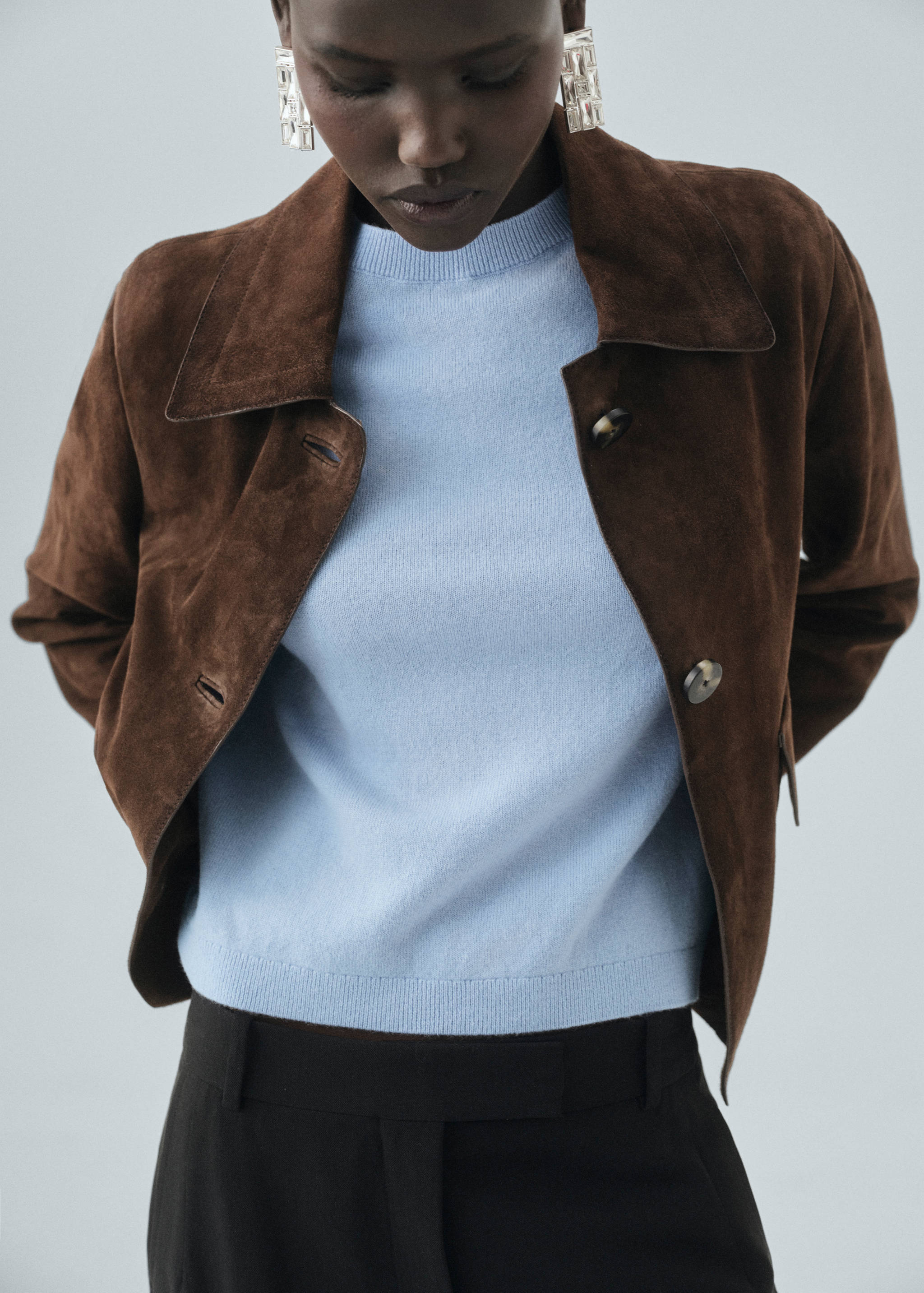 Pulover de lână cu mânecă scurtă - Detaliu al articolului 2