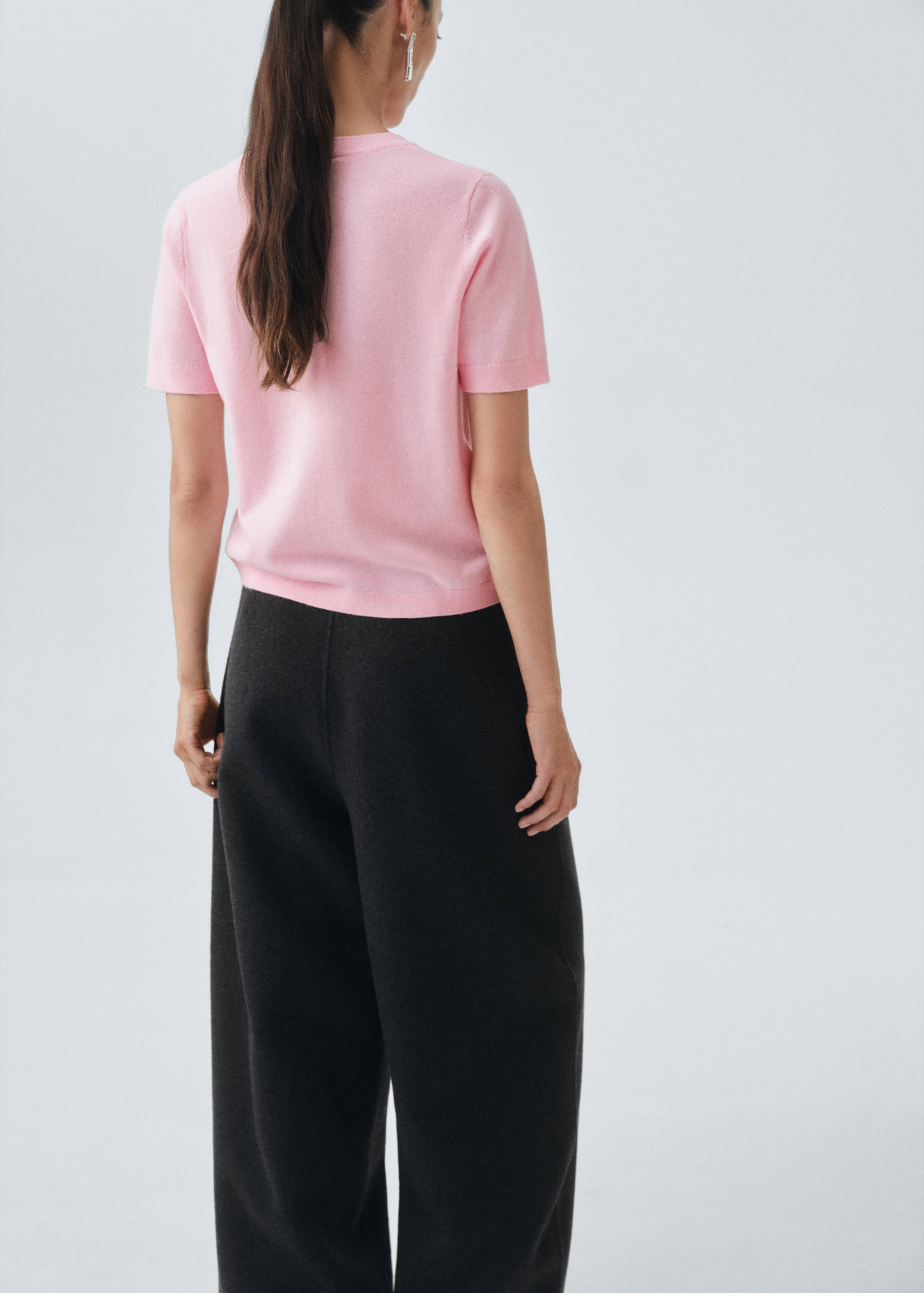 سترة صوفية بأكمام قصيرة - الجهة الخلفية للمنتج