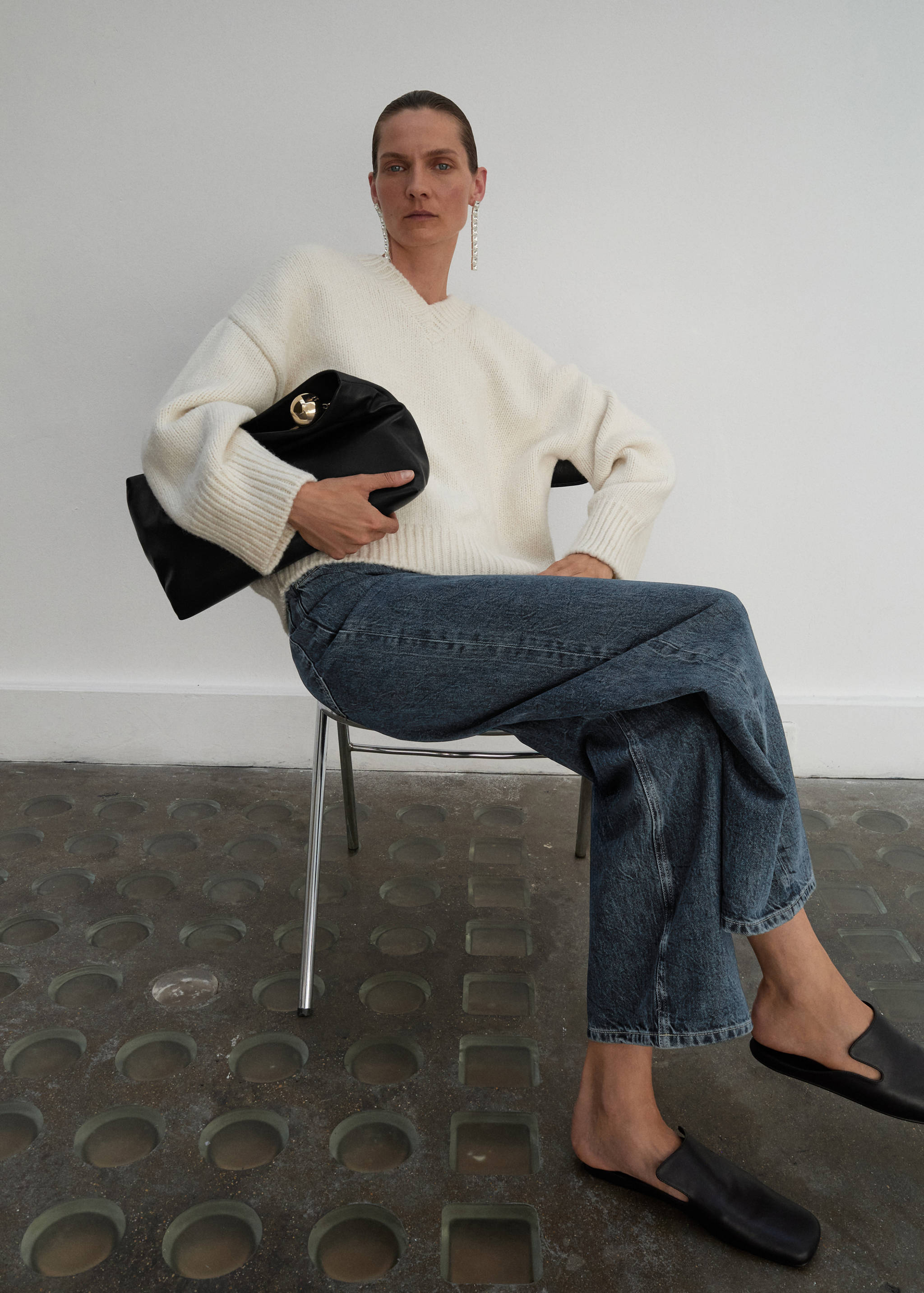 Jean droit taille normale - Plan moyen