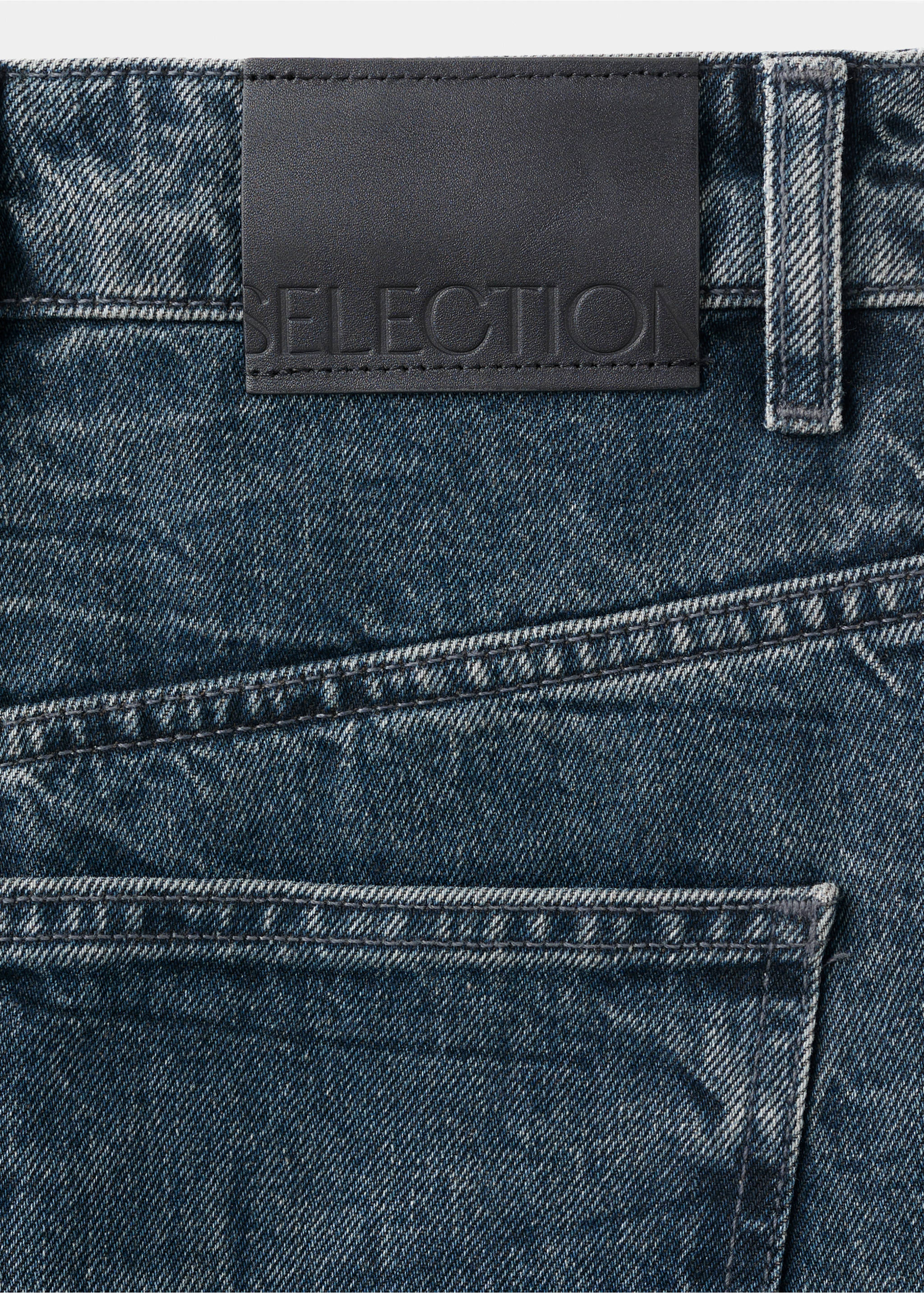 Jean droit taille normale - Détail de l'article 0, Bleu foncé intense. Ref: 17016358-00.