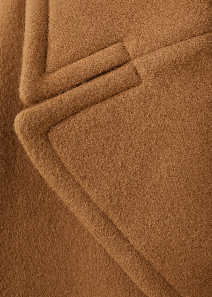 Manteco wool coat with lapels — Medium Brown