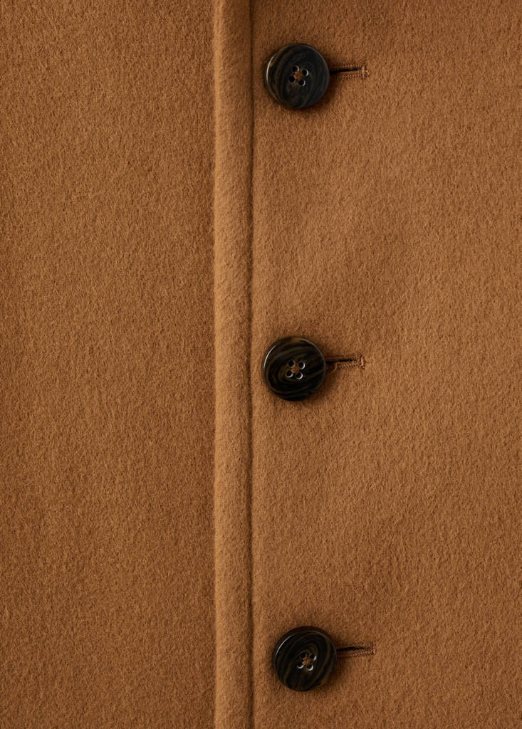 Manteco wool coat with lapels — Medium Brown