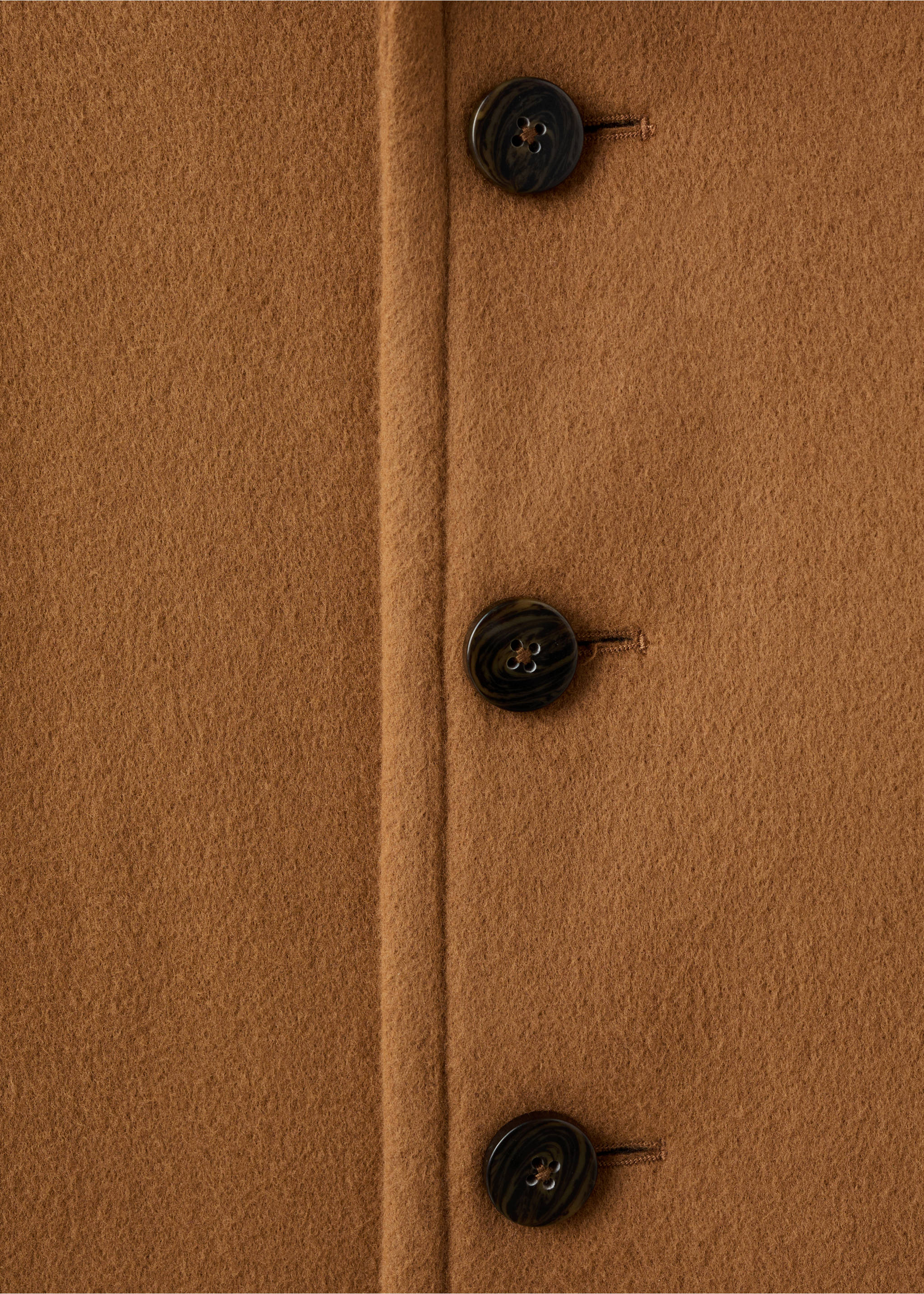 Manteco wool coat with lapels - Details of the article 0, Medium Brown. Ref: 17016360-00.