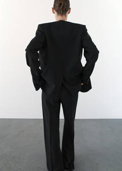 Straight-fit suit trousers — Black 3