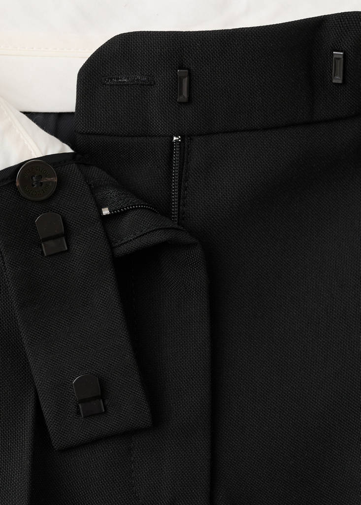 Straight-fit suit trousers — Black