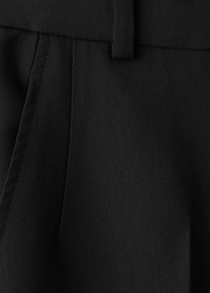 Straight-fit suit trousers — Black