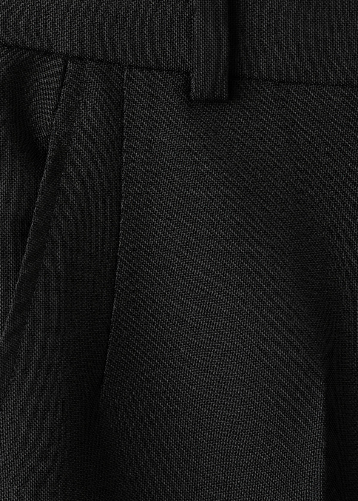 Straight-fit suit trousers — Black