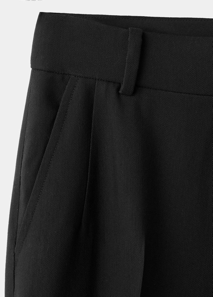 Straight-fit suit trousers — Black
