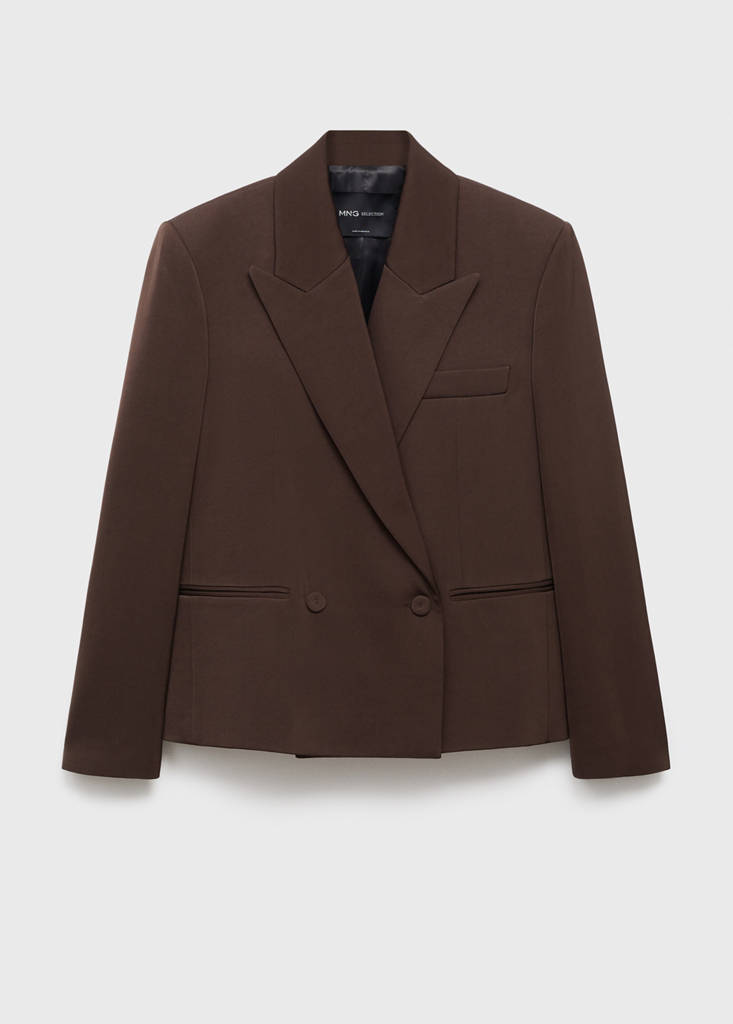 Double-breasted suit blazer - thumbnail 4