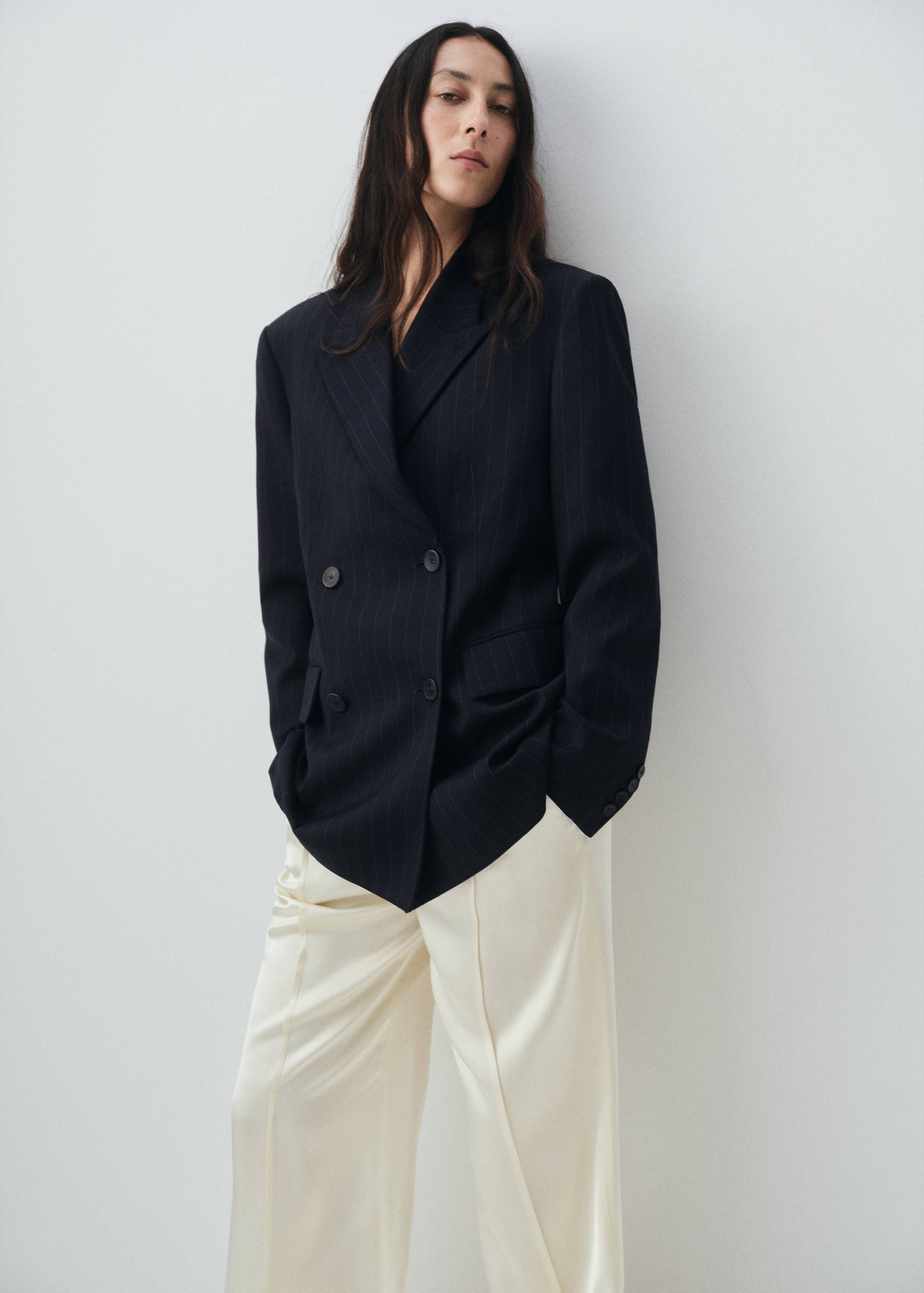 Blazer de costume à rayures tennis double boutonnage - Détail de l'article 2