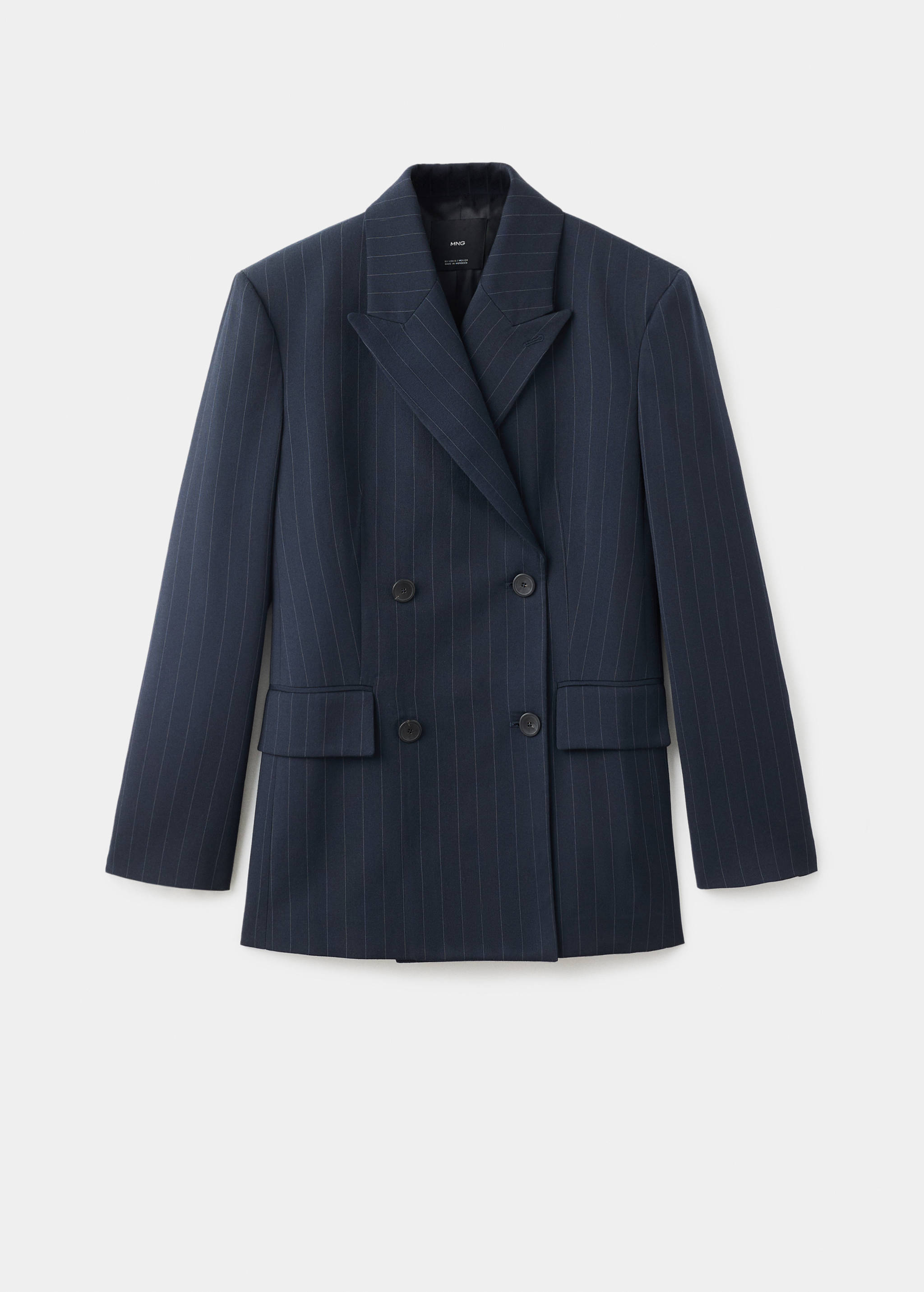 Double-breasted pinstripe suit jacket - Article without model