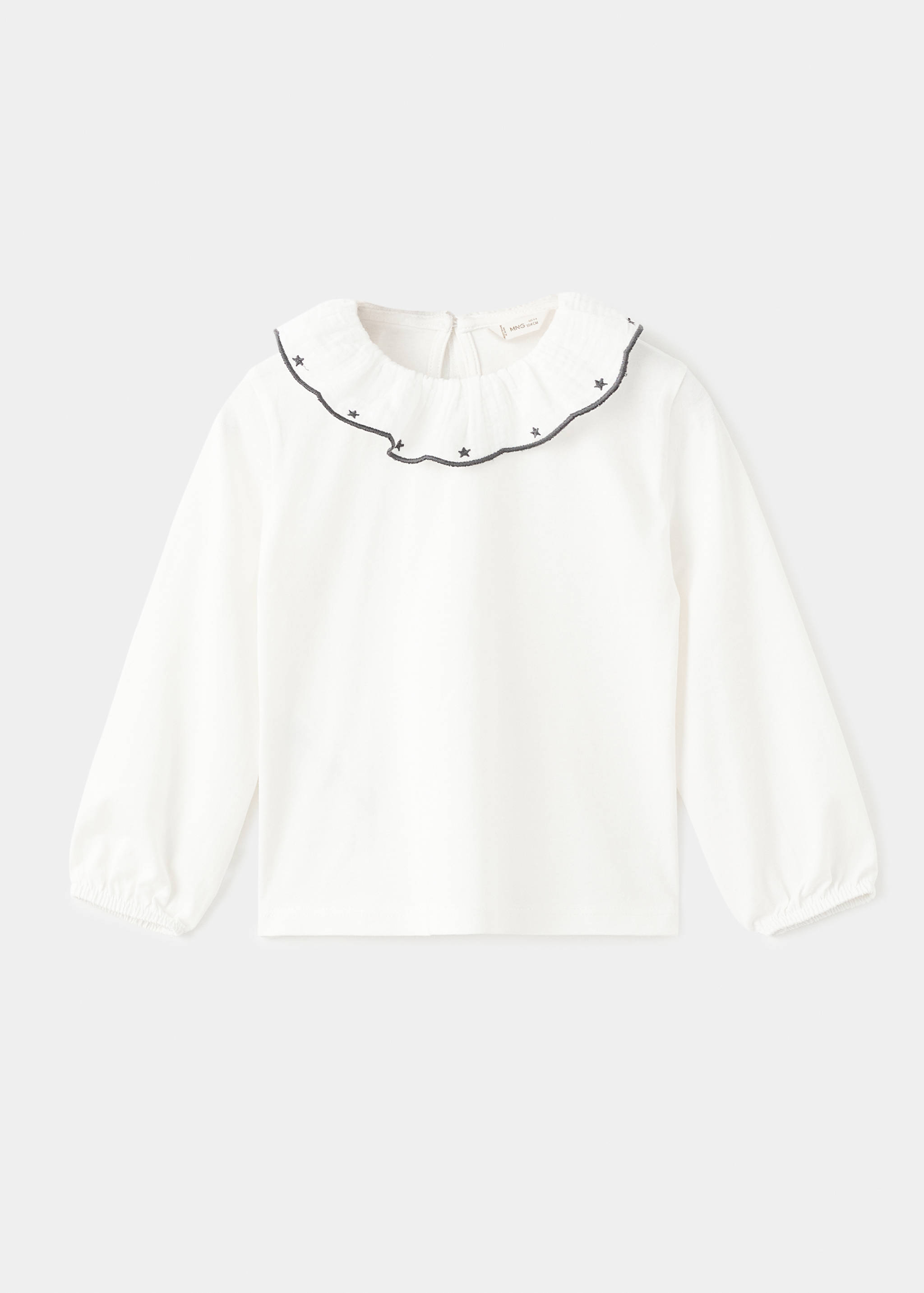 Cotton t-shirt with embroidered stars - Article without model