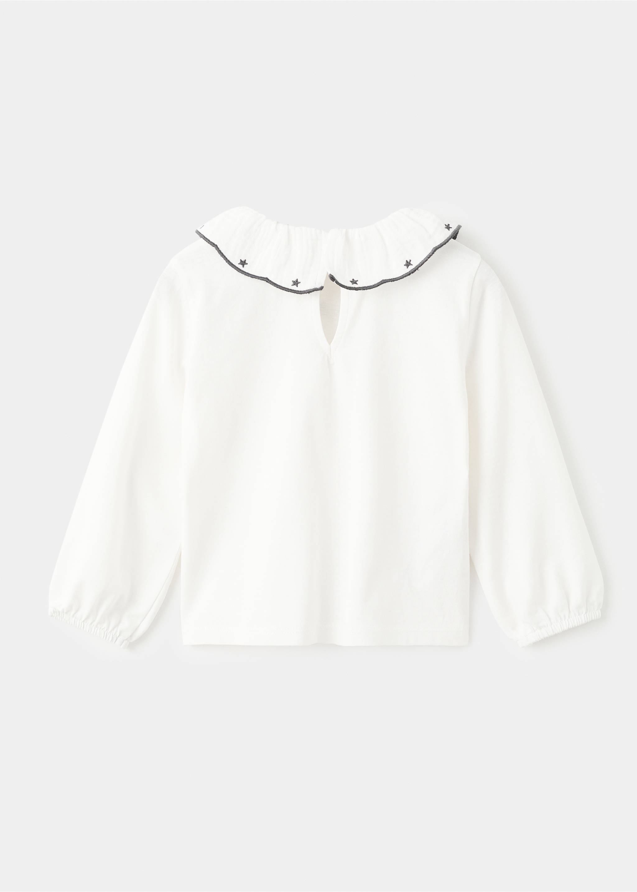 Cotton t-shirt with embroidered stars - Reverse of the article, Off White. Ref: 17016729-00.