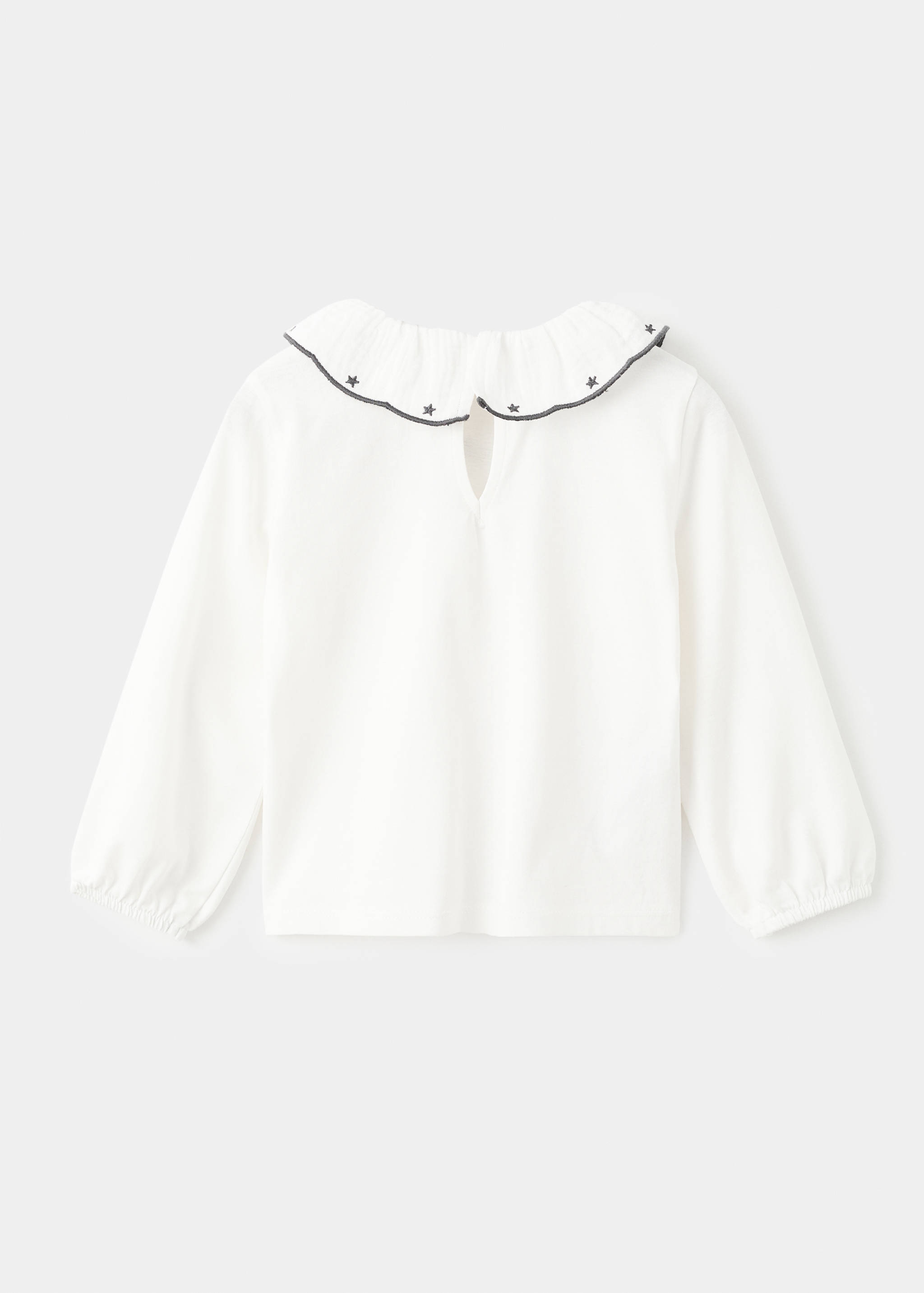 Cotton t-shirt with embroidered stars - Reverse of the article