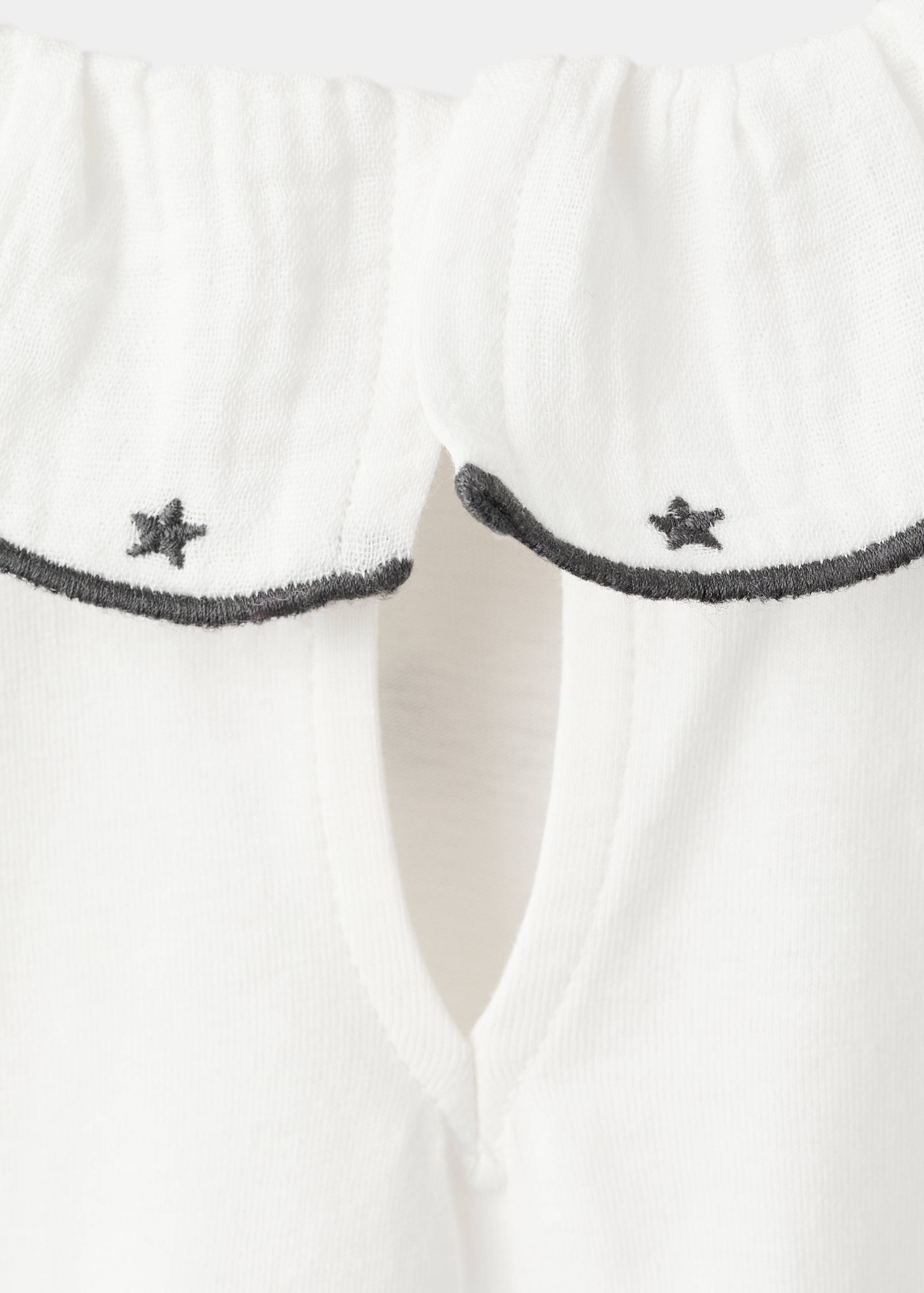 Cotton t-shirt with embroidered stars - Details of the article 0