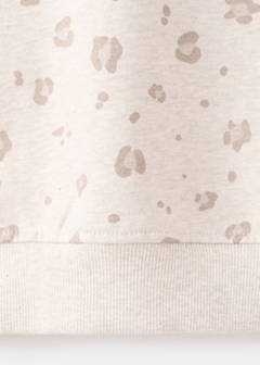 Leopard cotton sweatshirt — Sand 3