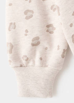 Leopard cotton sweatshirt — Sand 5