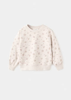 Leopard cotton sweatshirt — Sand 2