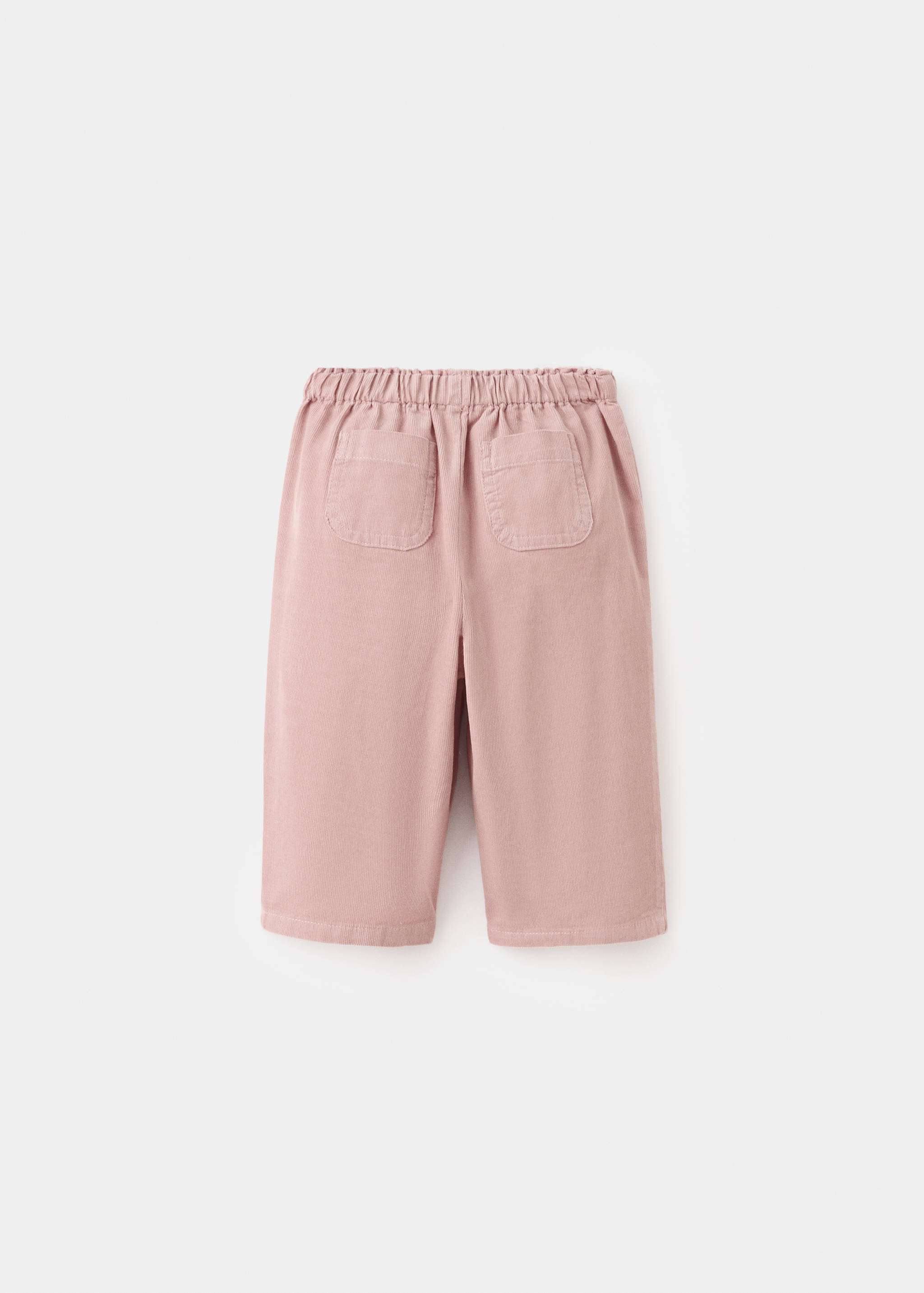 Pleated corduroy pants - Reverse of the article