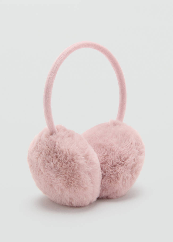 Fur-effect earmuffs — Pale Pink